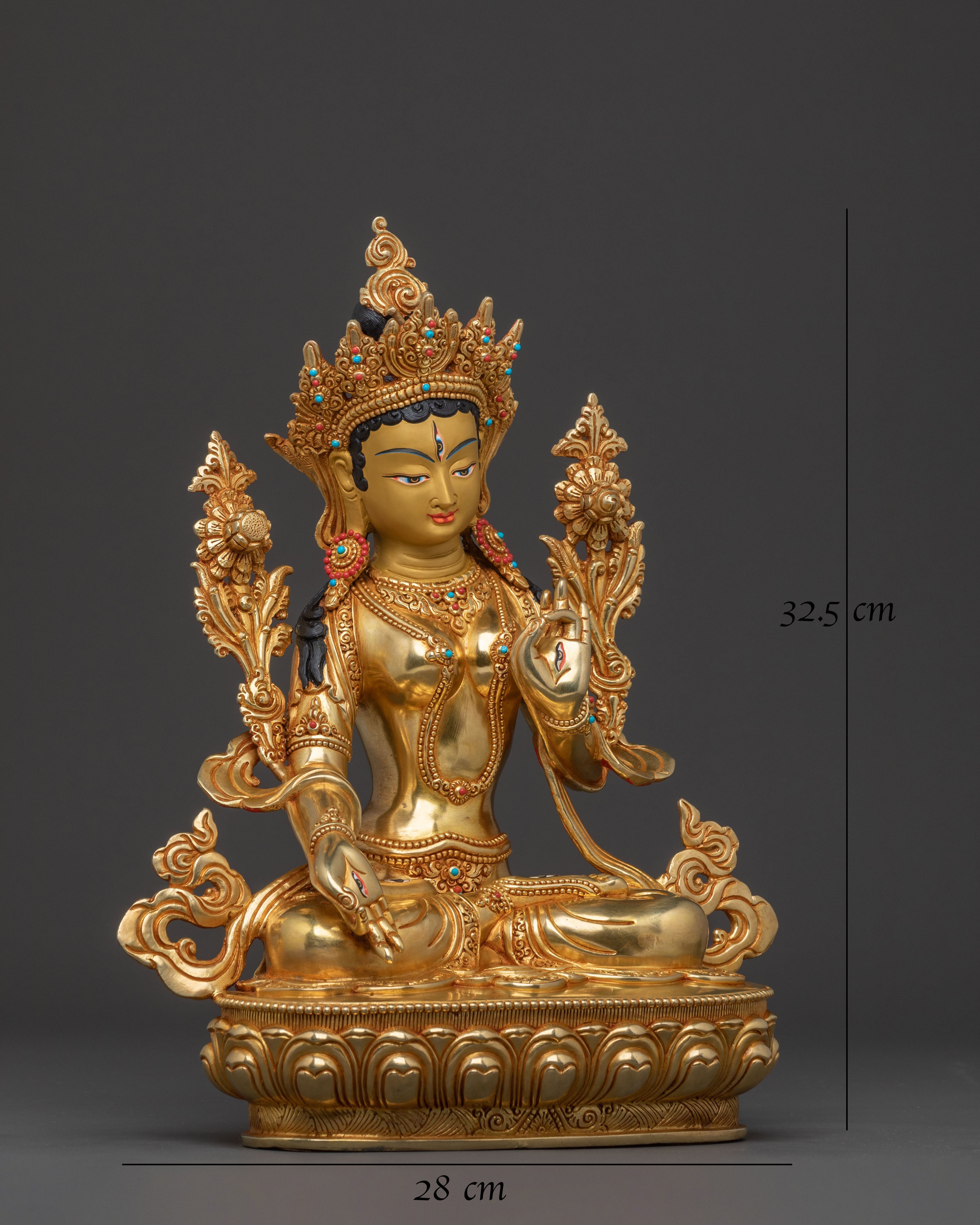 White Tara Longevity Statue | Meditation Decor