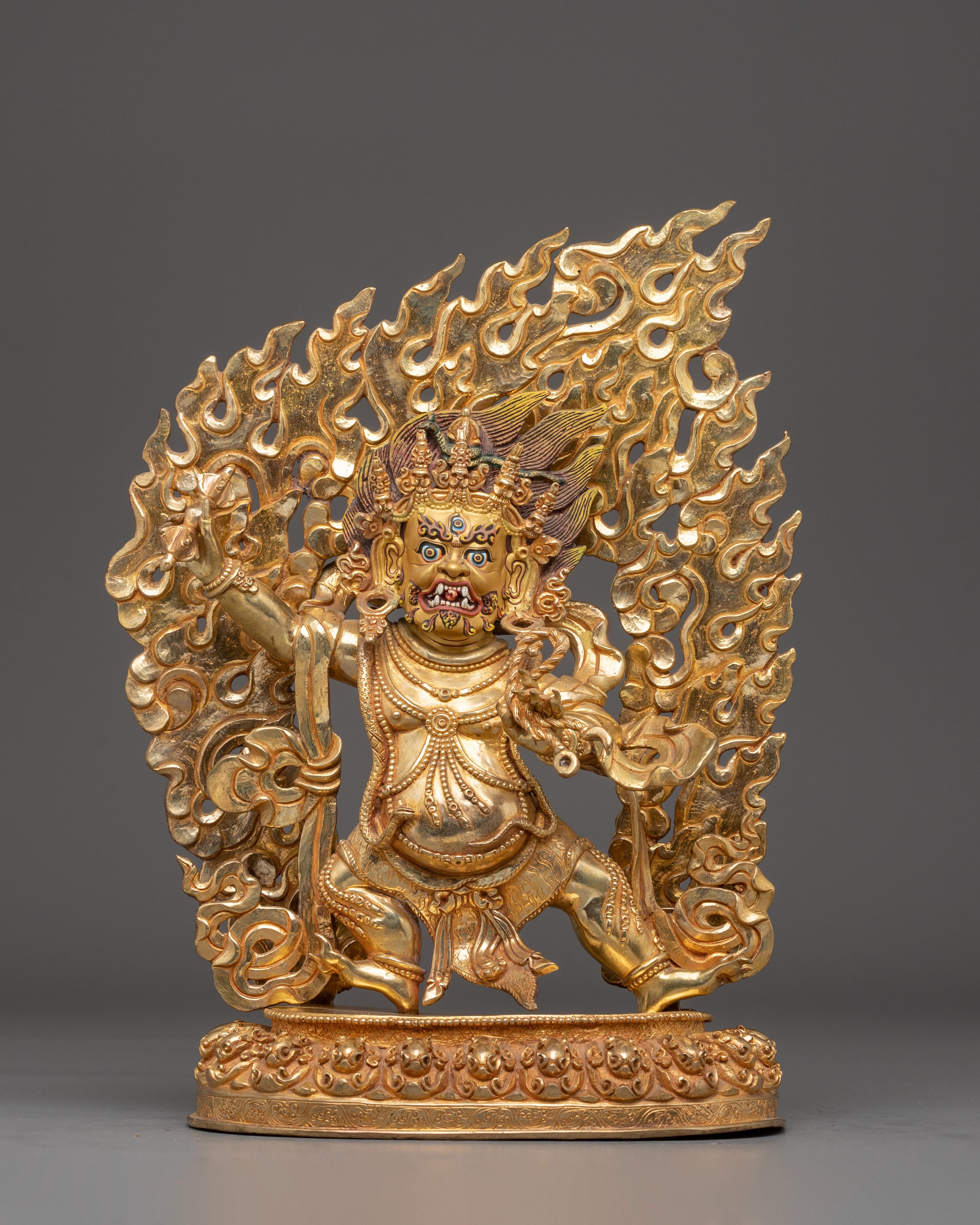 Golden Vajrapani Statue: The Wrathful Bodhisattva