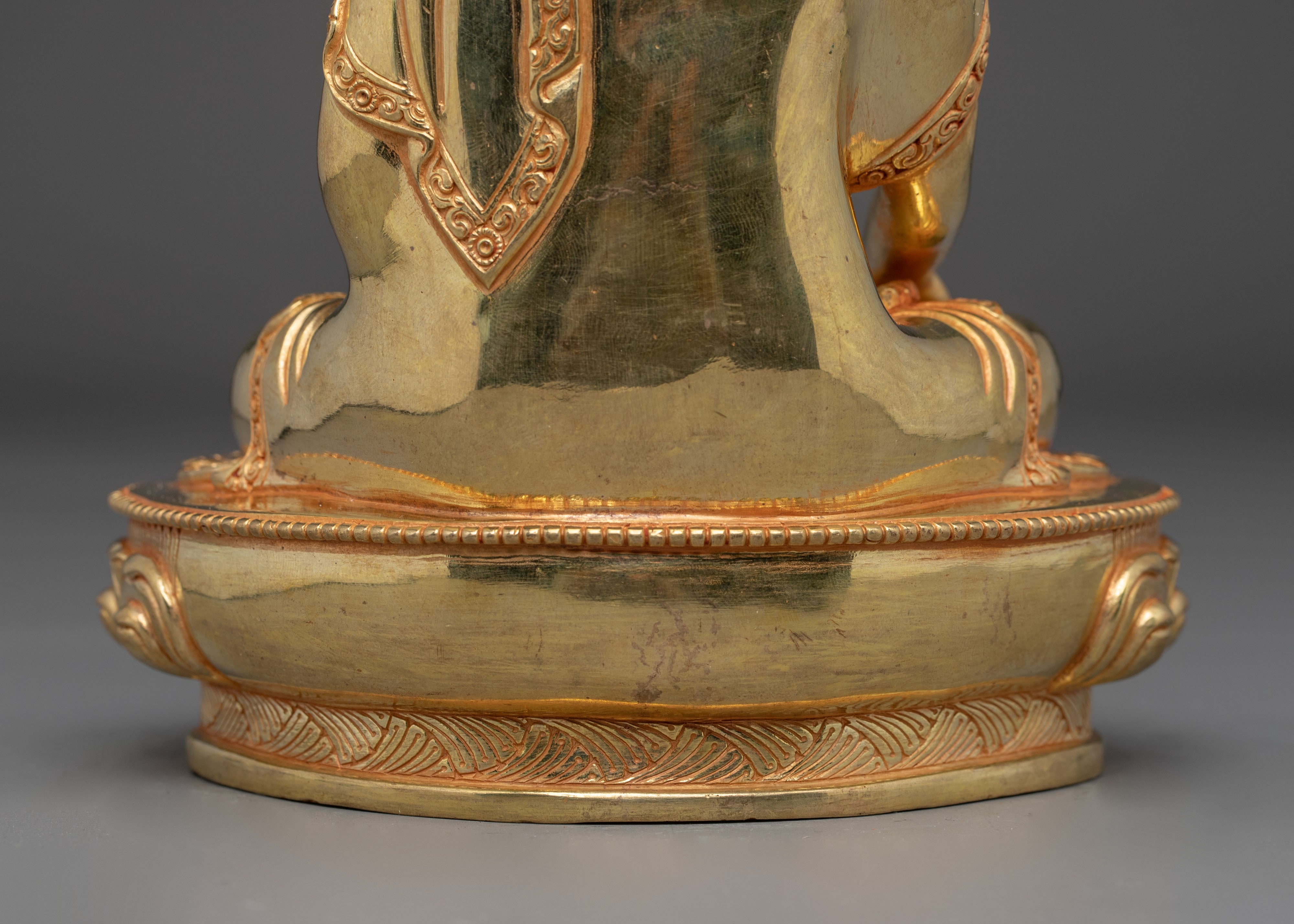 Tibetan Golden Shakyamuni Buddha Handmade Art | Himalayan Sculpture