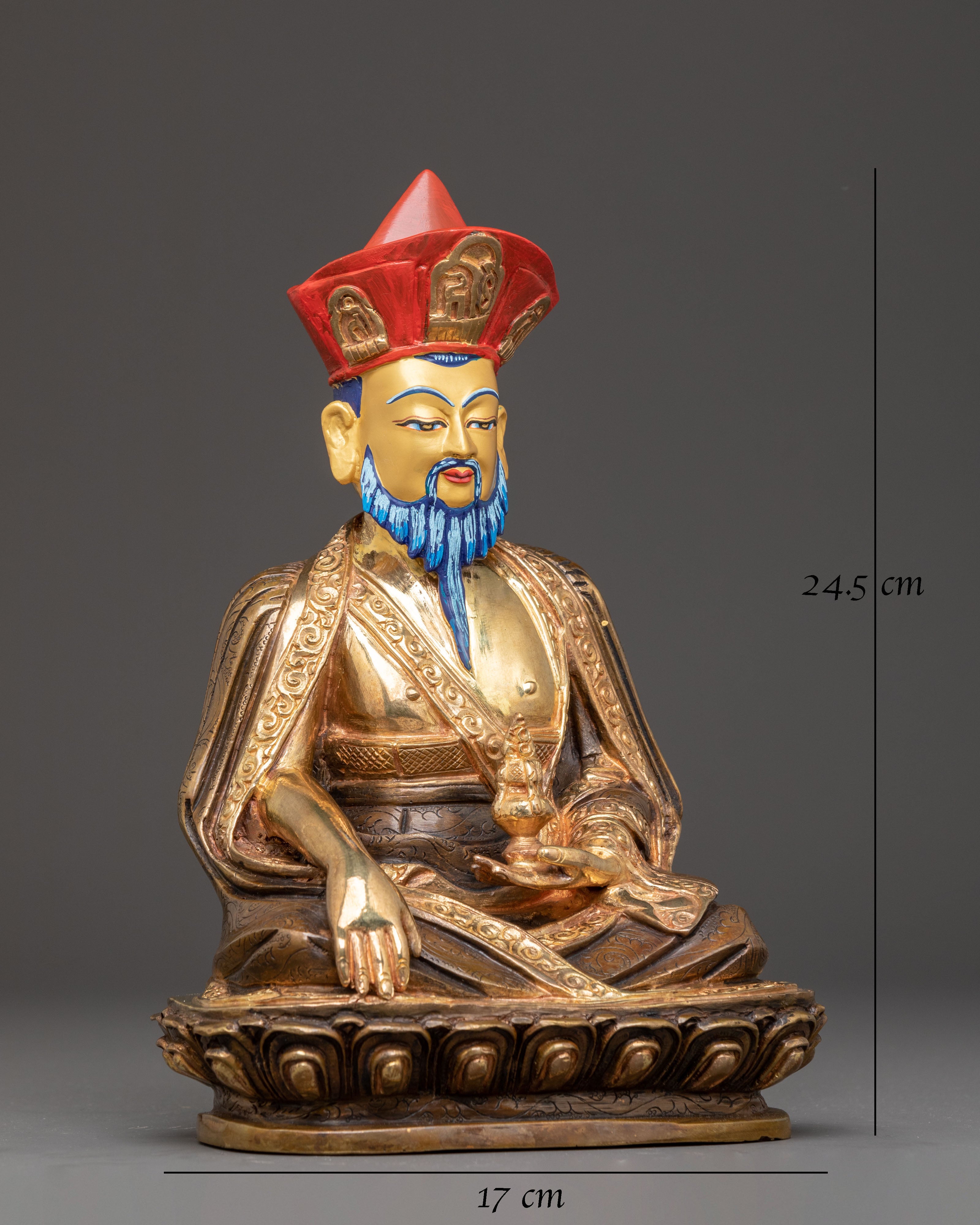 Handmade Statue of Guru Shapdum | Buddhist Master Sculpture