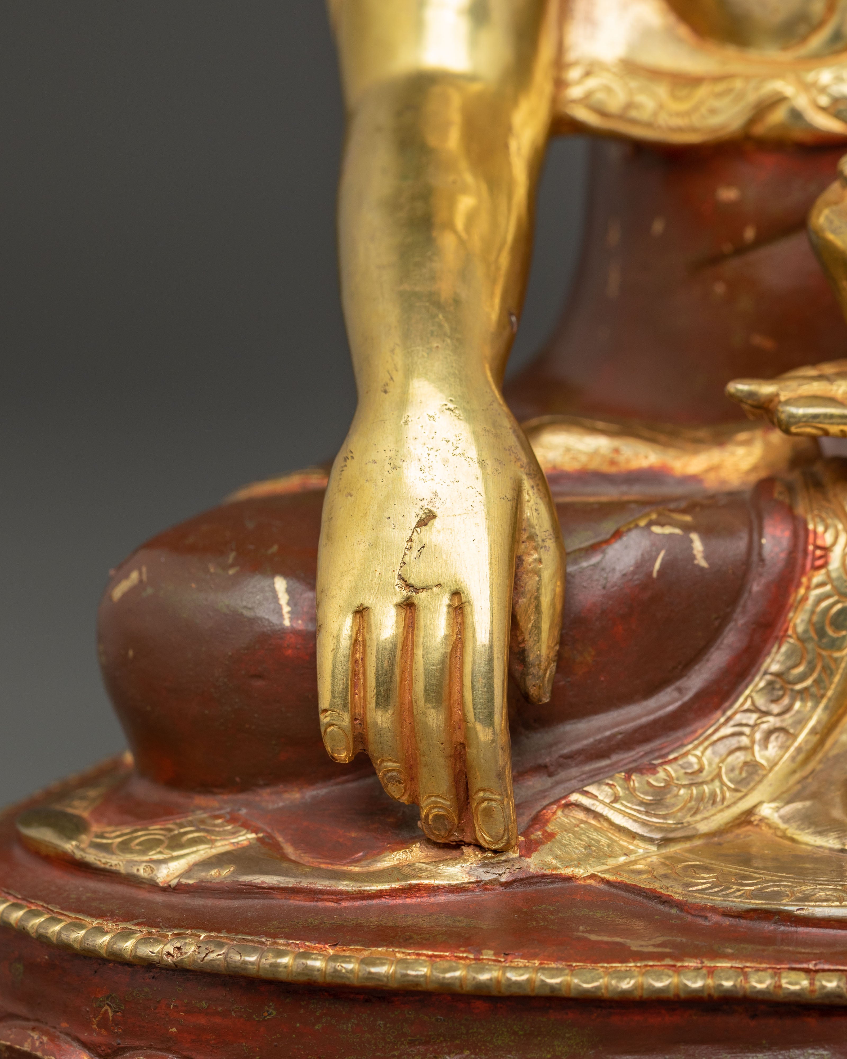 Handmade Statue of Crowned Shakyamuni Buddha | Historical Buddha