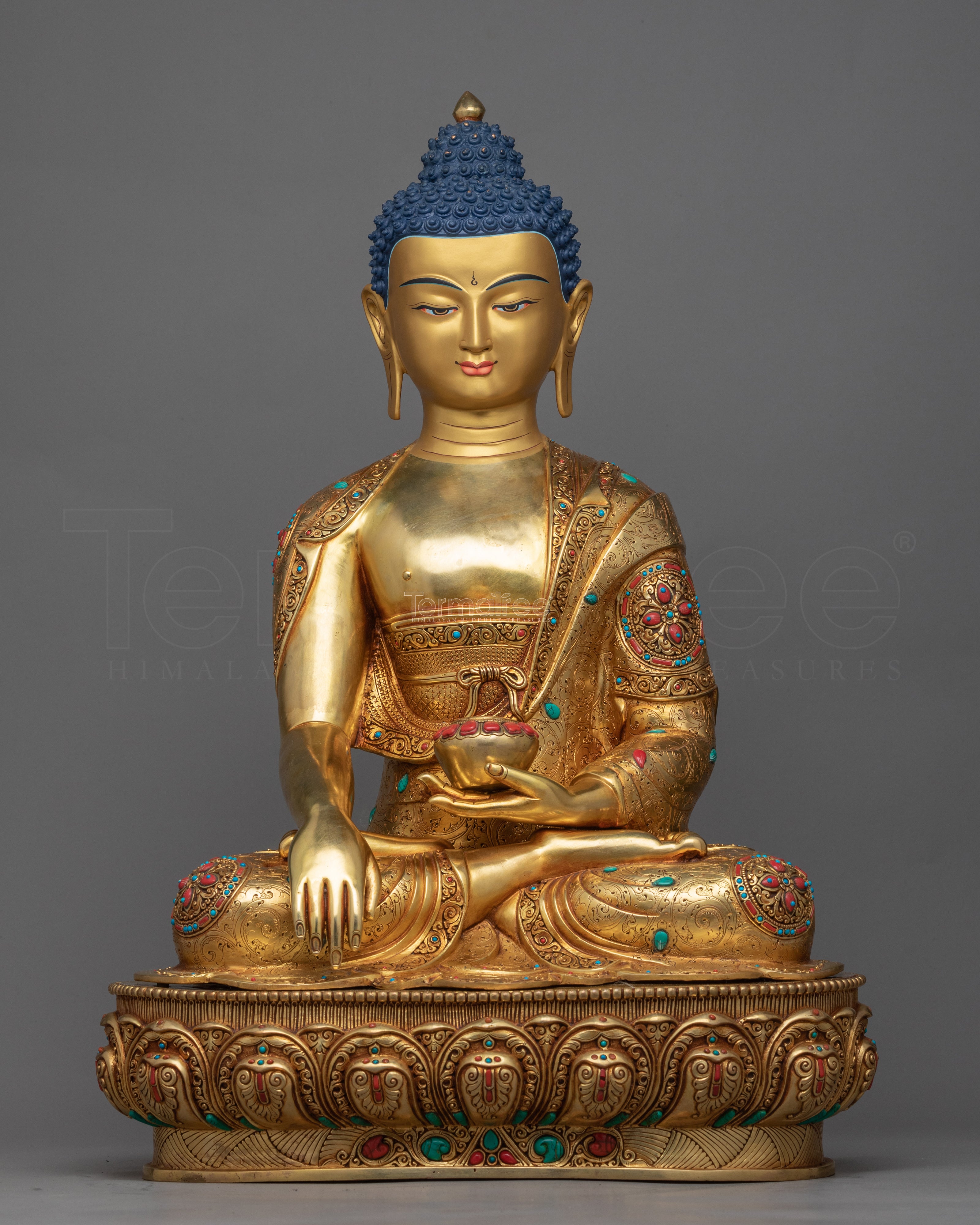 Big Buddha Gold-Gilded Statue | Tibetan Buddha Sculpture For Mindfulness