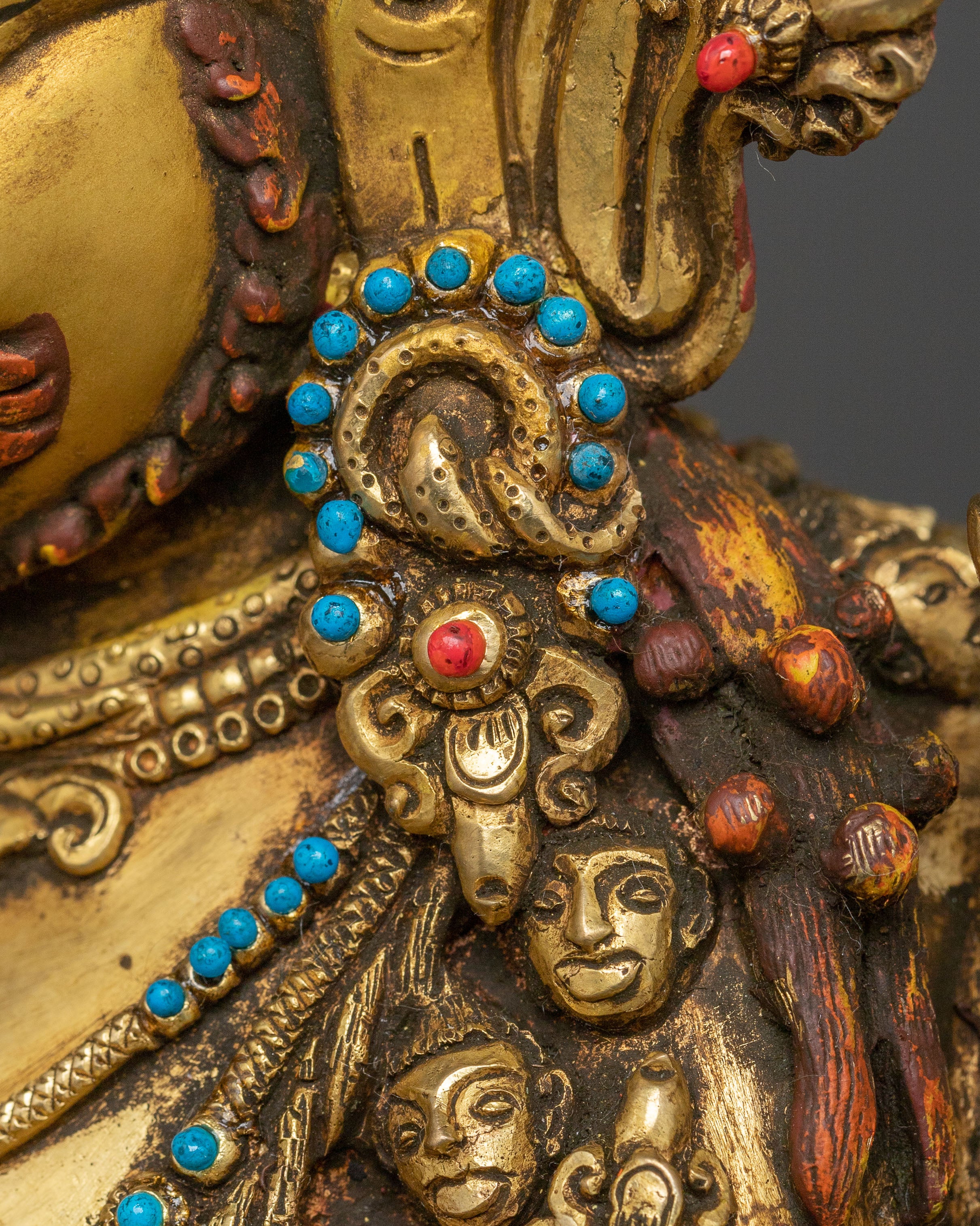 Chaturbhuja Mahakala: 24K Gold Gilded Protector