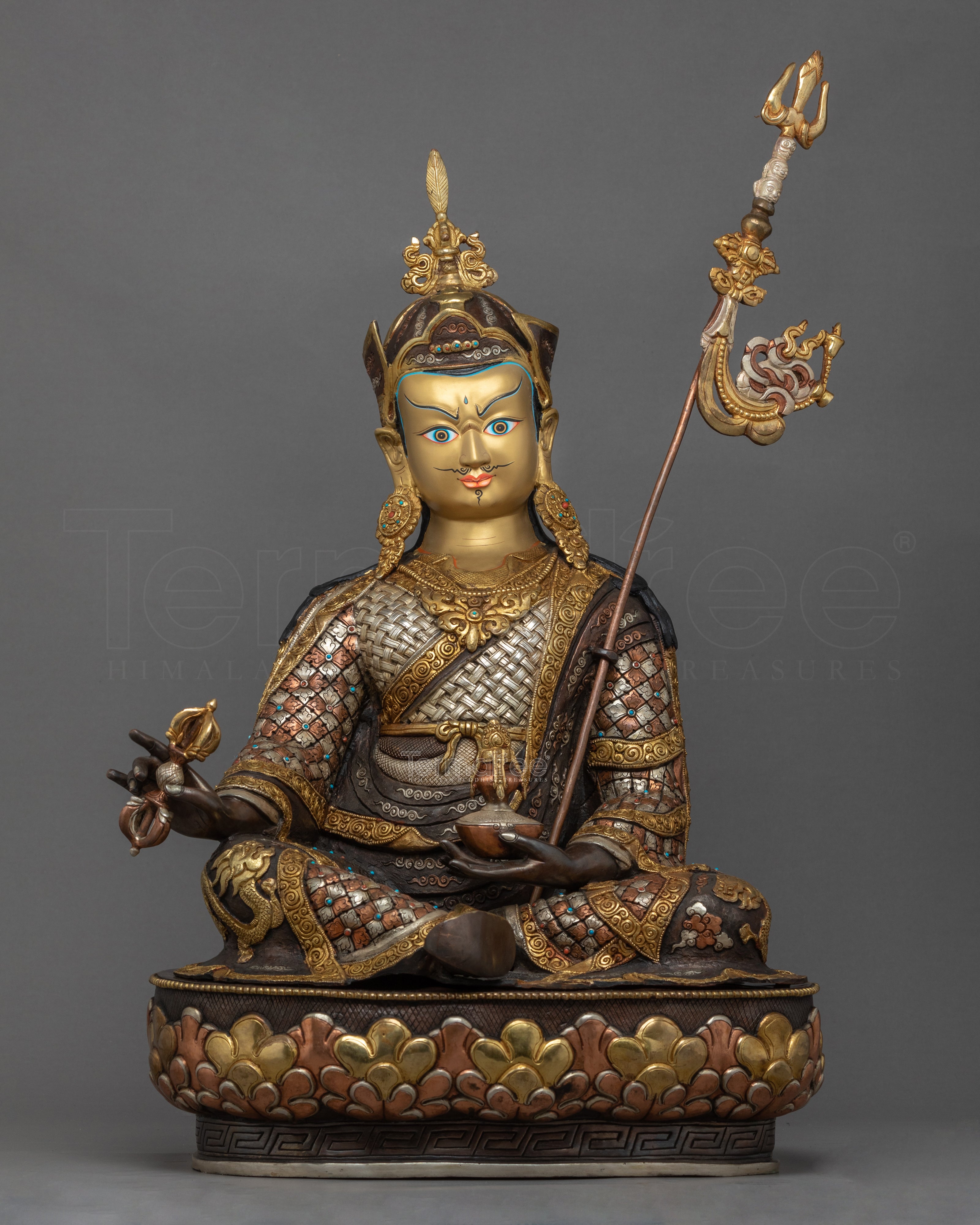 Guru Rinpoche Sadhana Practice Statue | Giant Buddhist Deity Figurine For Ritual - Termatree