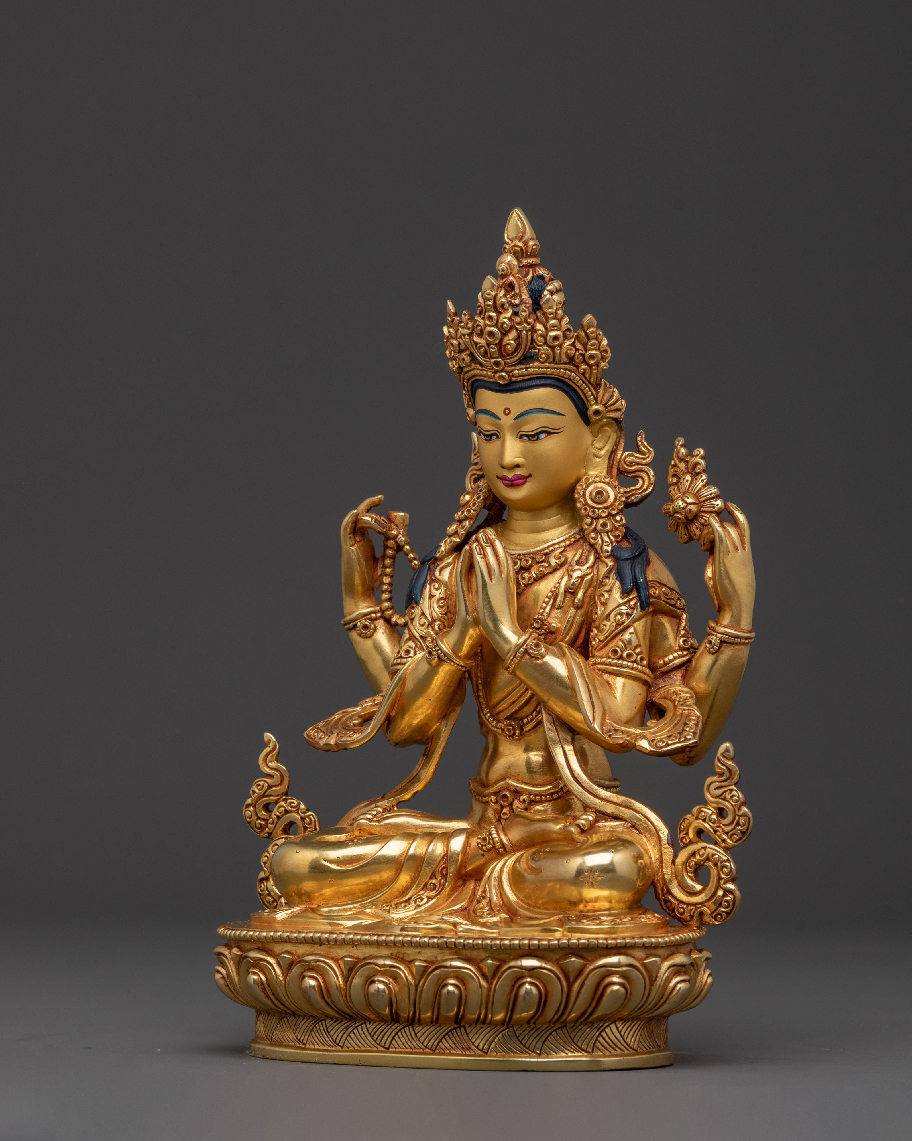 Handcrafted Six Bodhisattvas Statue | Spiritual Decor