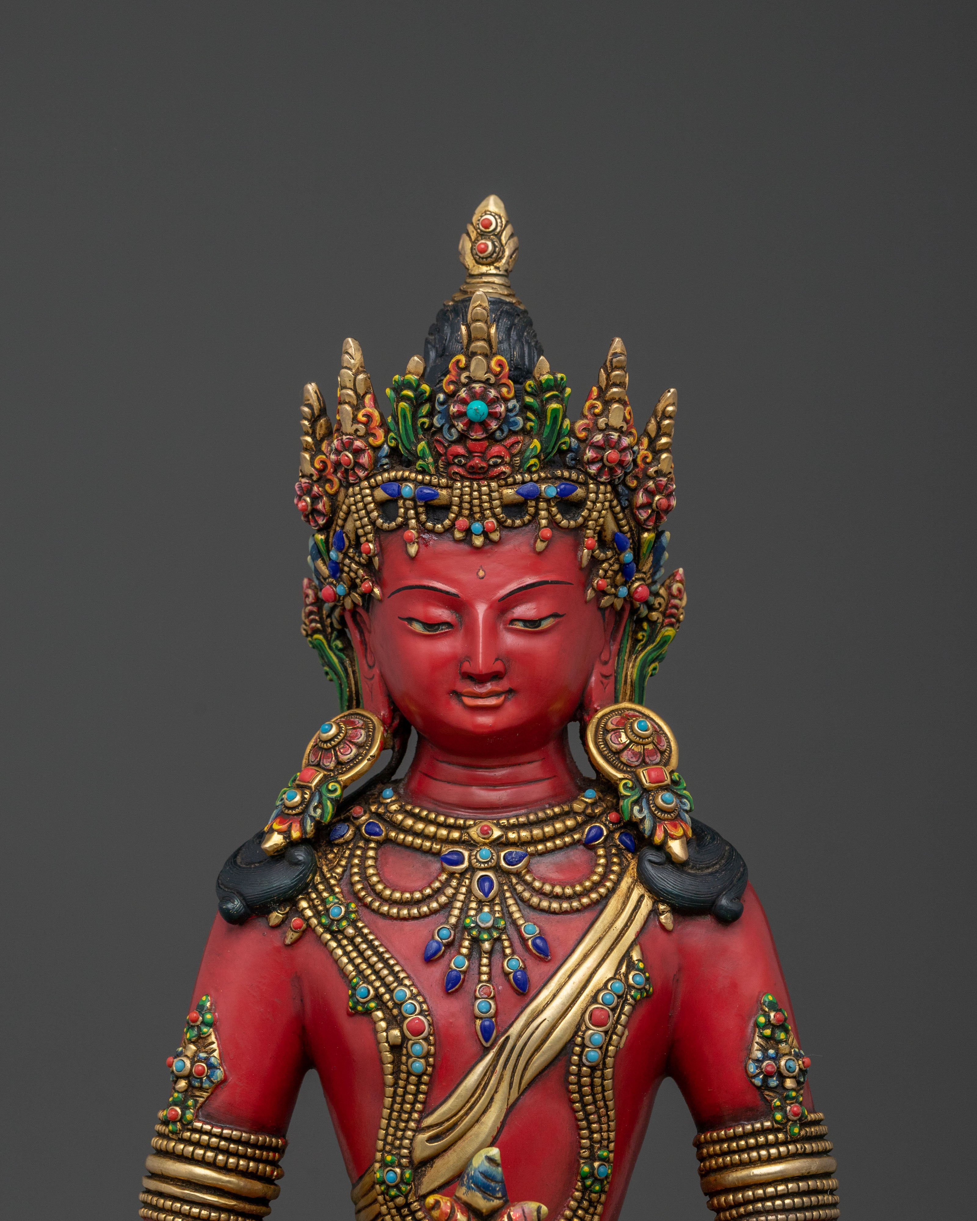 Handcrafted Five Bodhisattva Sacred Statue Set