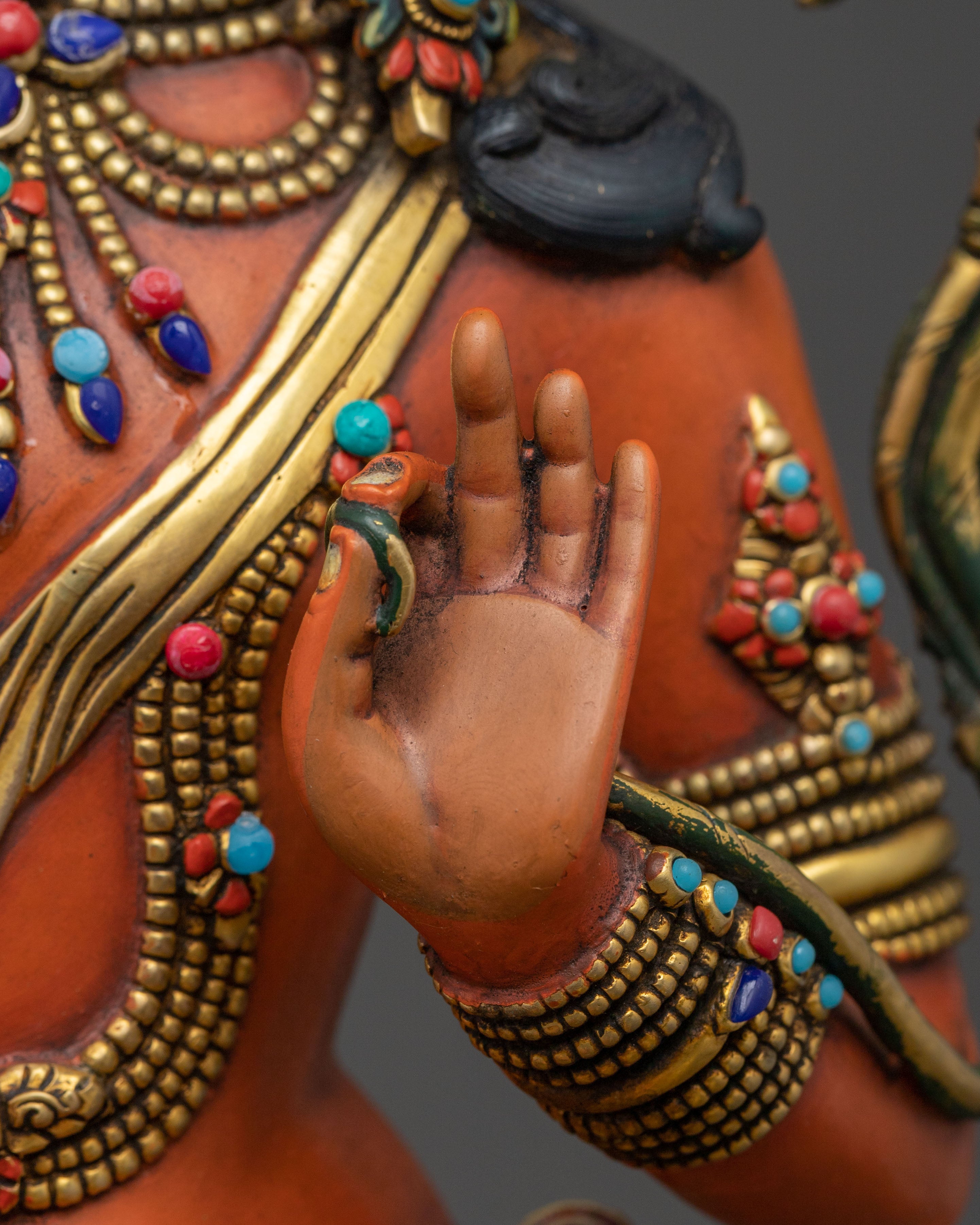 Handcrafted Five Bodhisattva Sacred Statue Set