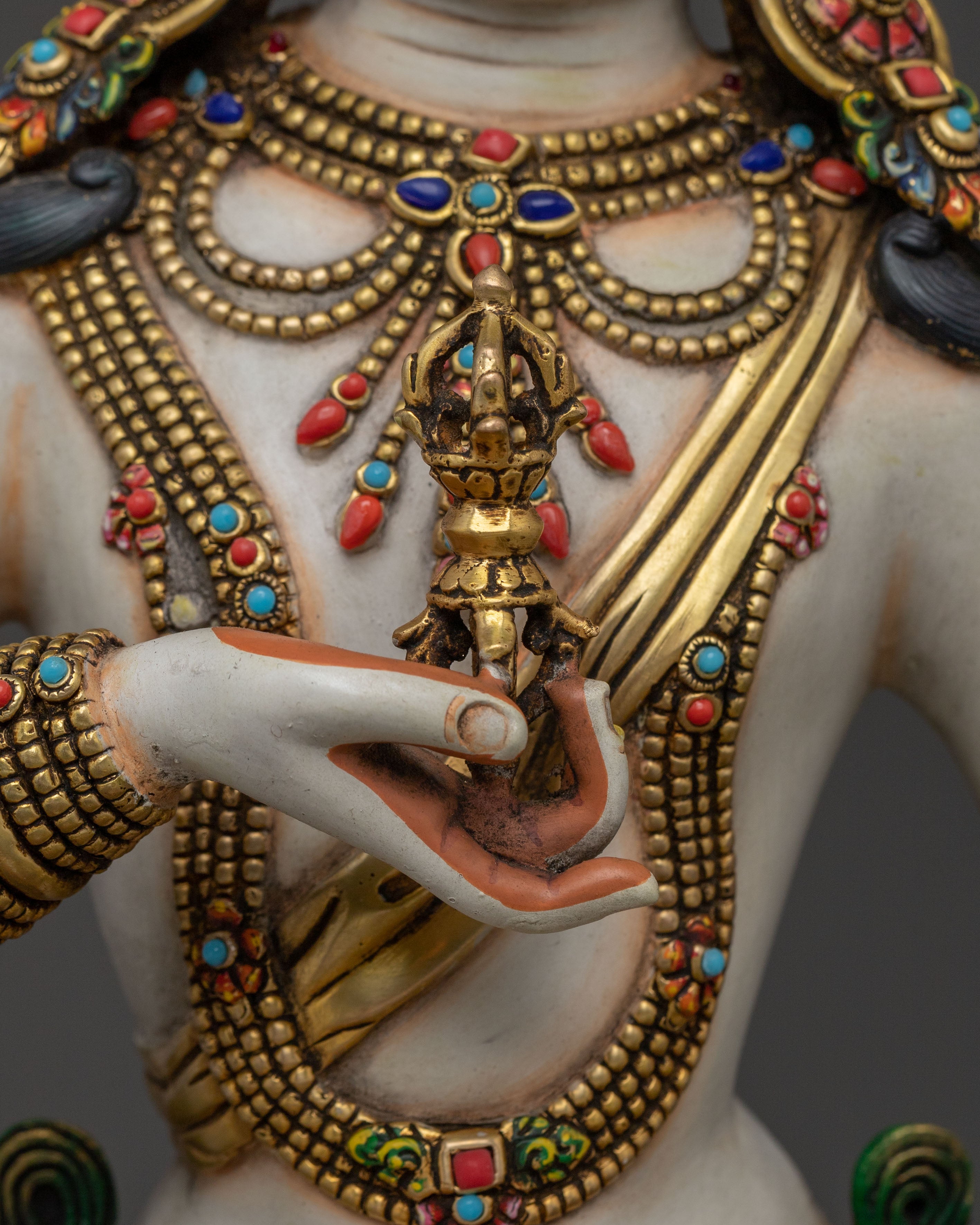Handcrafted Five Bodhisattva Sacred Statue Set