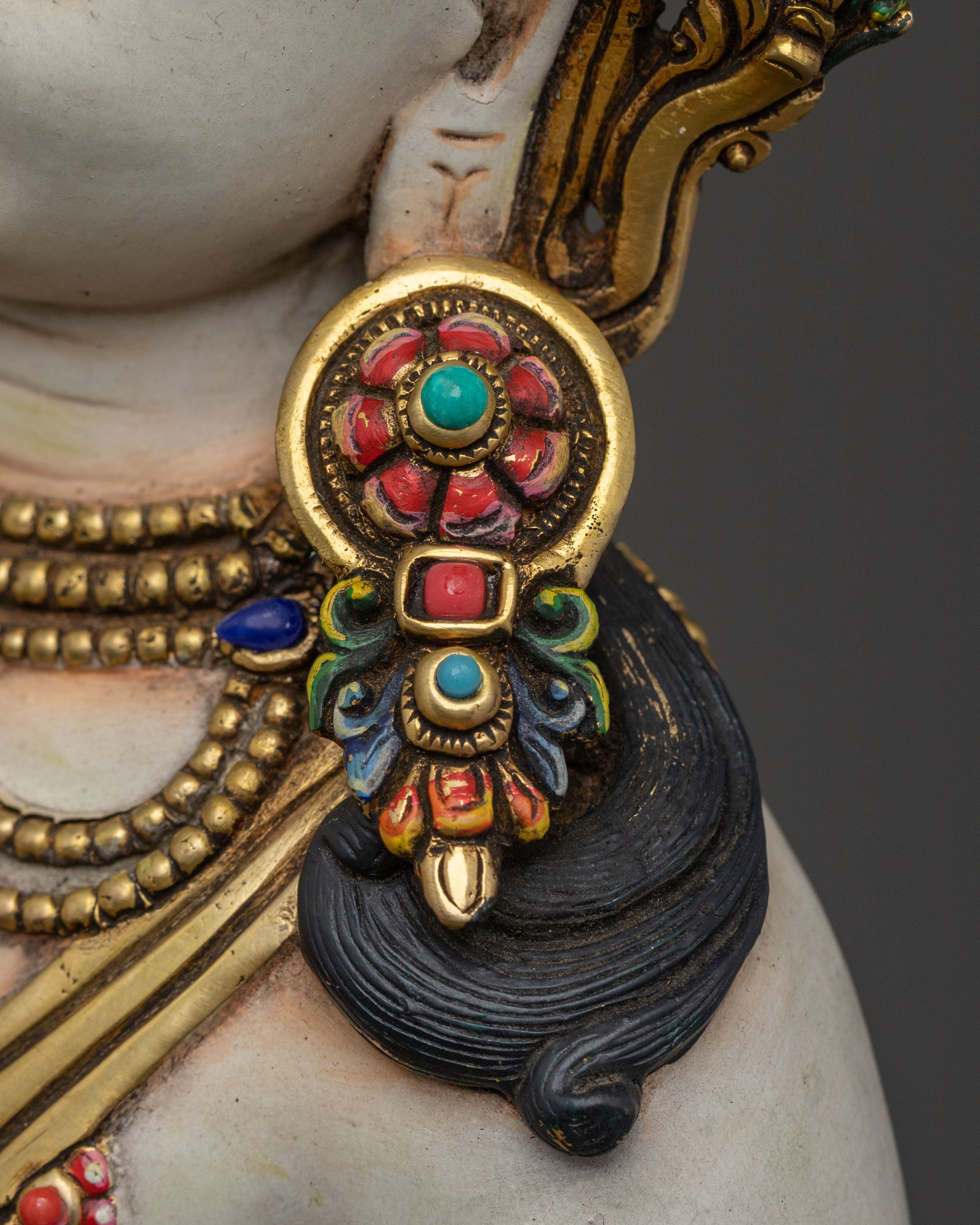 Handcrafted Five Bodhisattva Sacred Statue Set