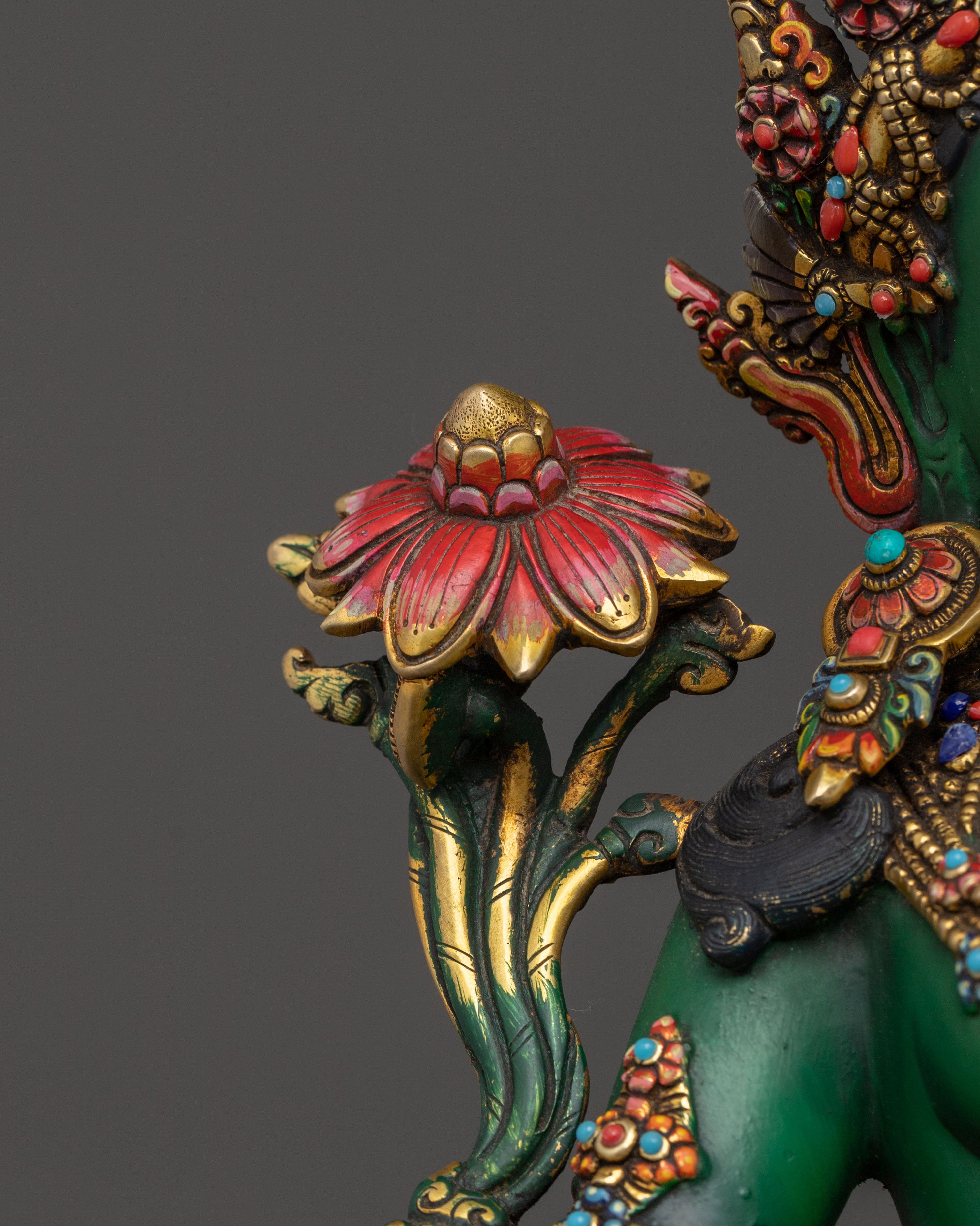 Handcrafted Five Bodhisattva Sacred Statue Set
