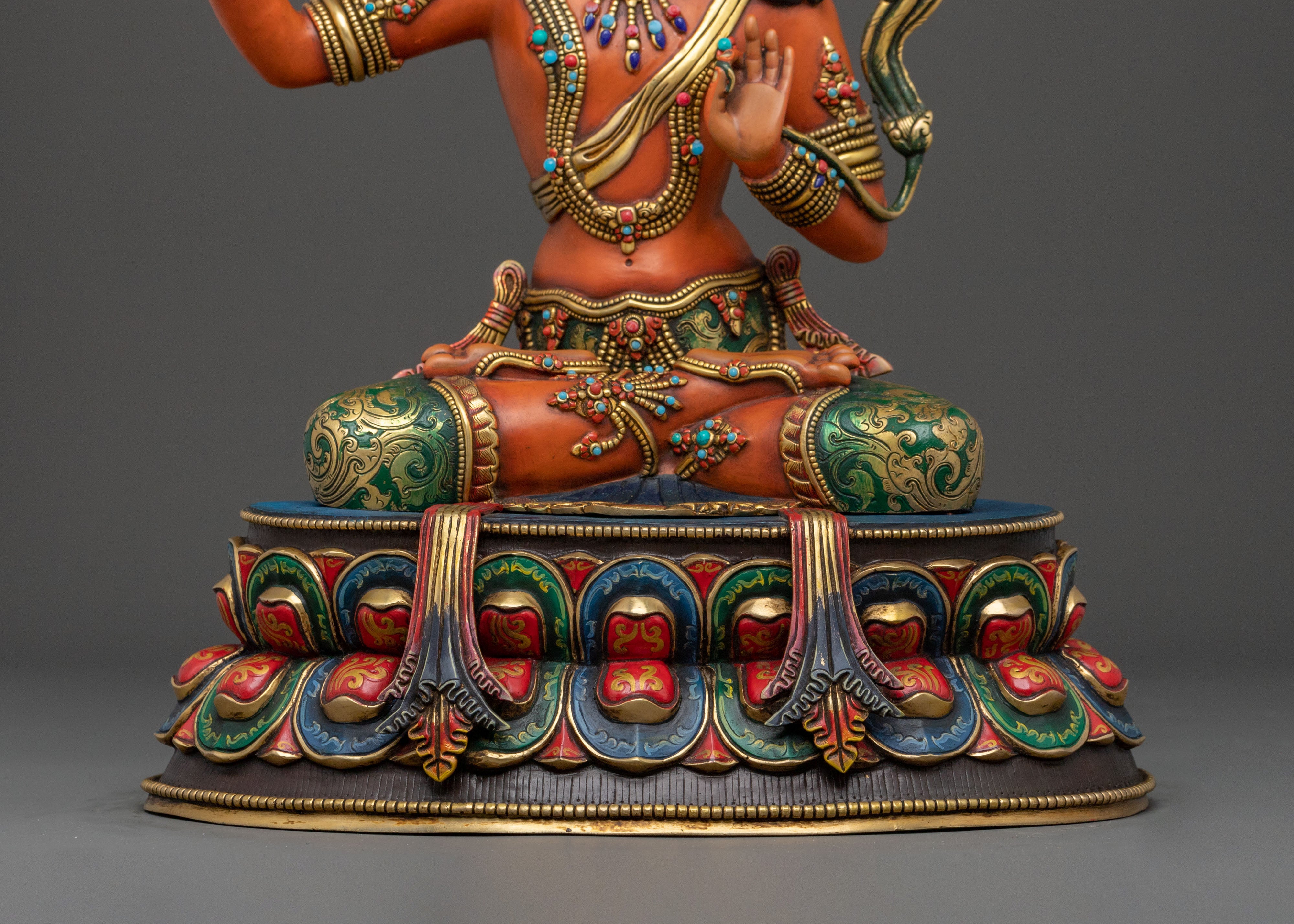 Handcrafted Five Bodhisattva Sacred Statue Set