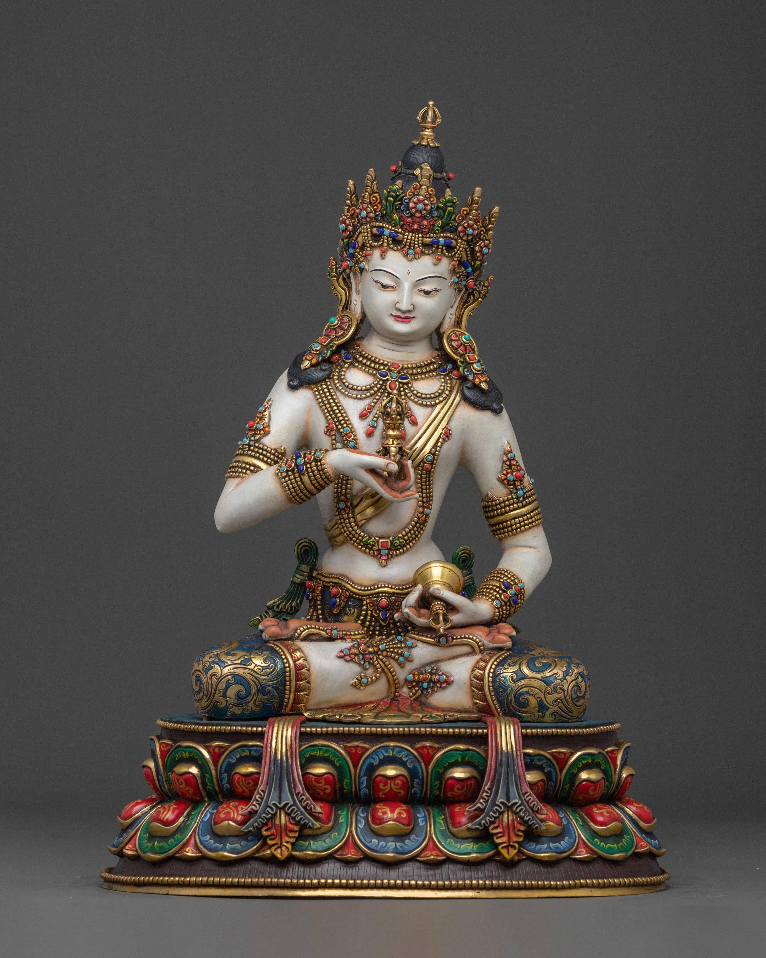 Handcrafted Five Bodhisattva Sacred Statue Set