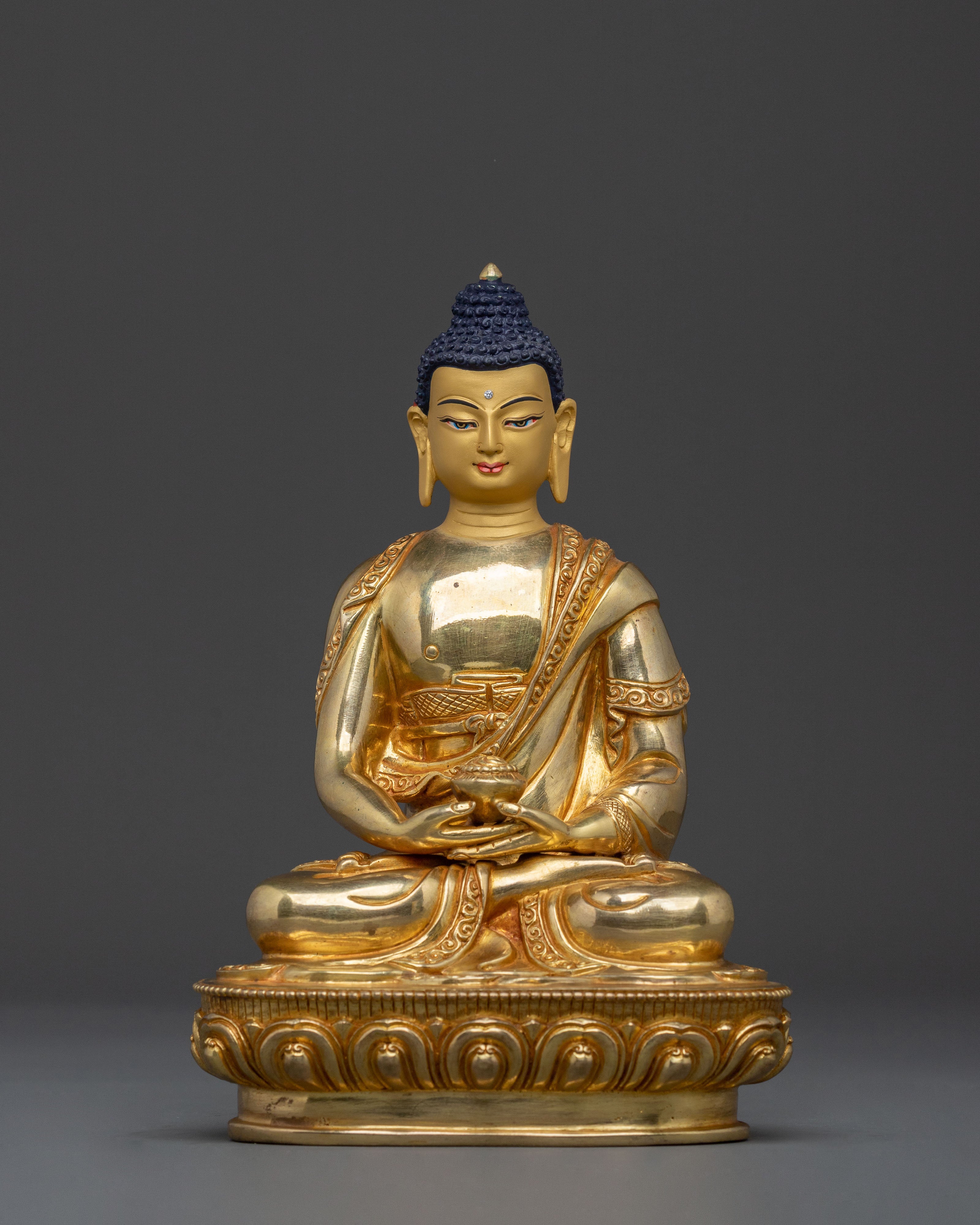 Three Buddhas Copper Statue Set | Golden Figurines