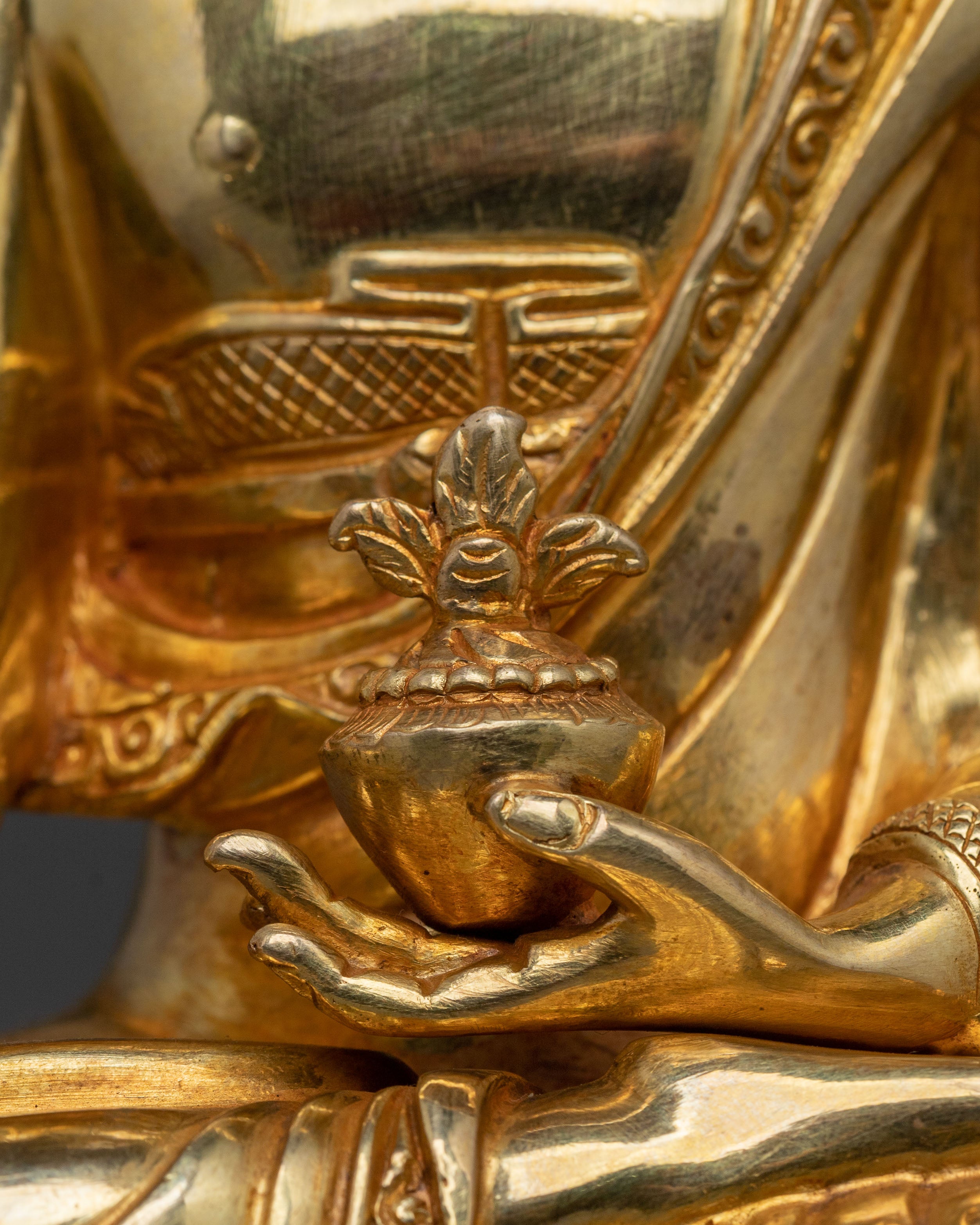Three Buddhas Copper Statue Set | Golden Figurines