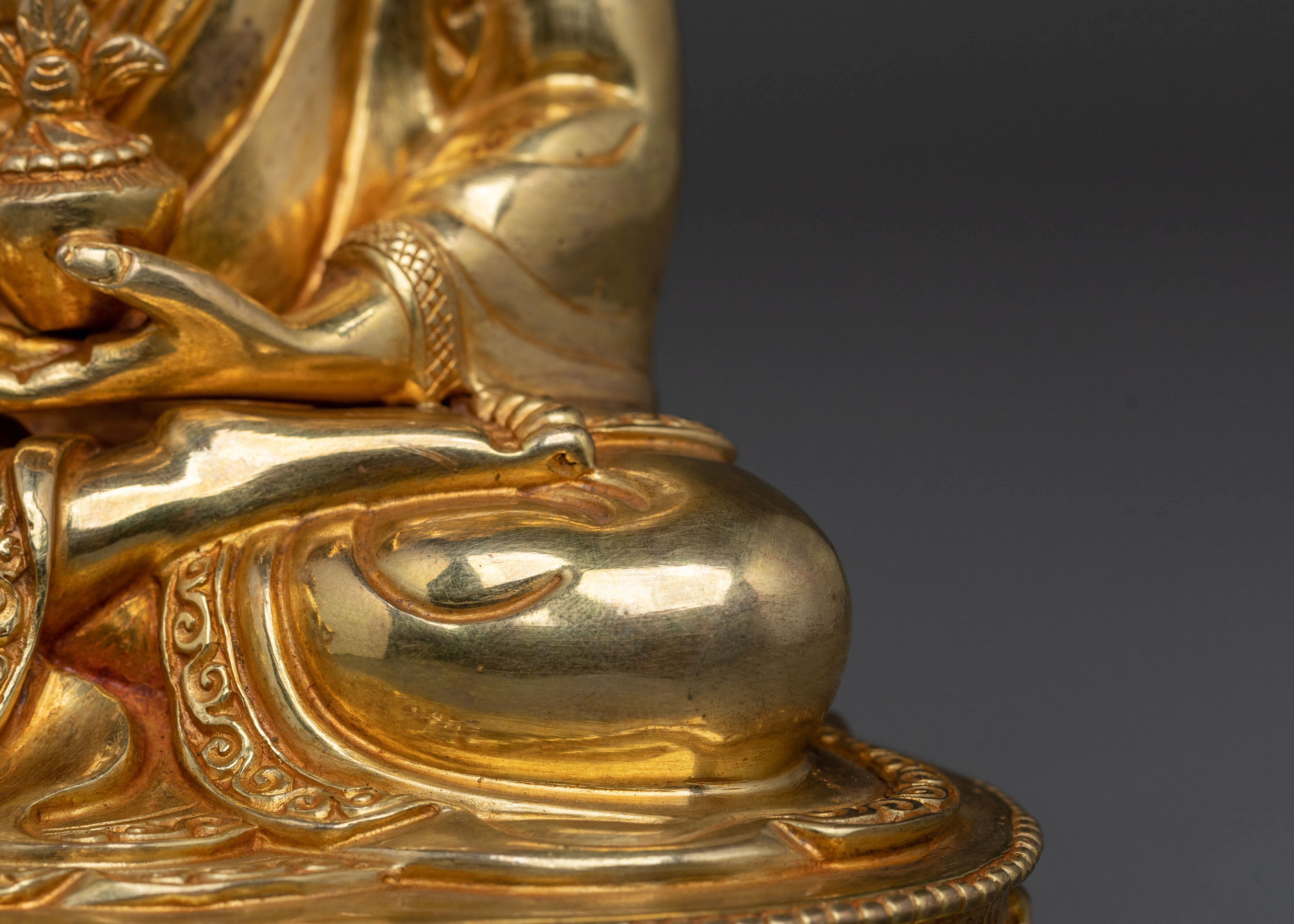 Three Buddhas Copper Statue Set | Golden Figurines