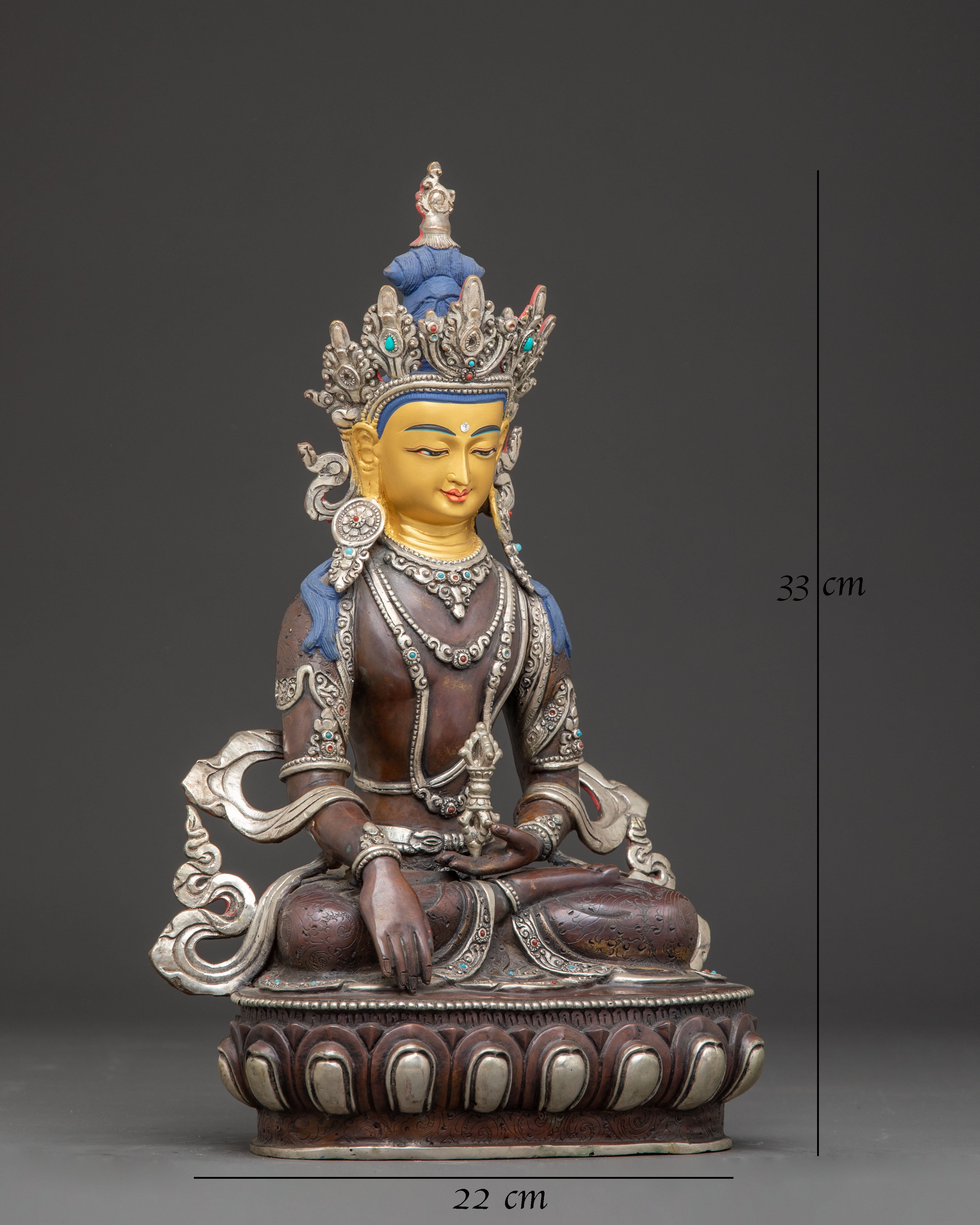 Handmade Vajrayana Deity Mitrupa Statue | The Immovable Buddha