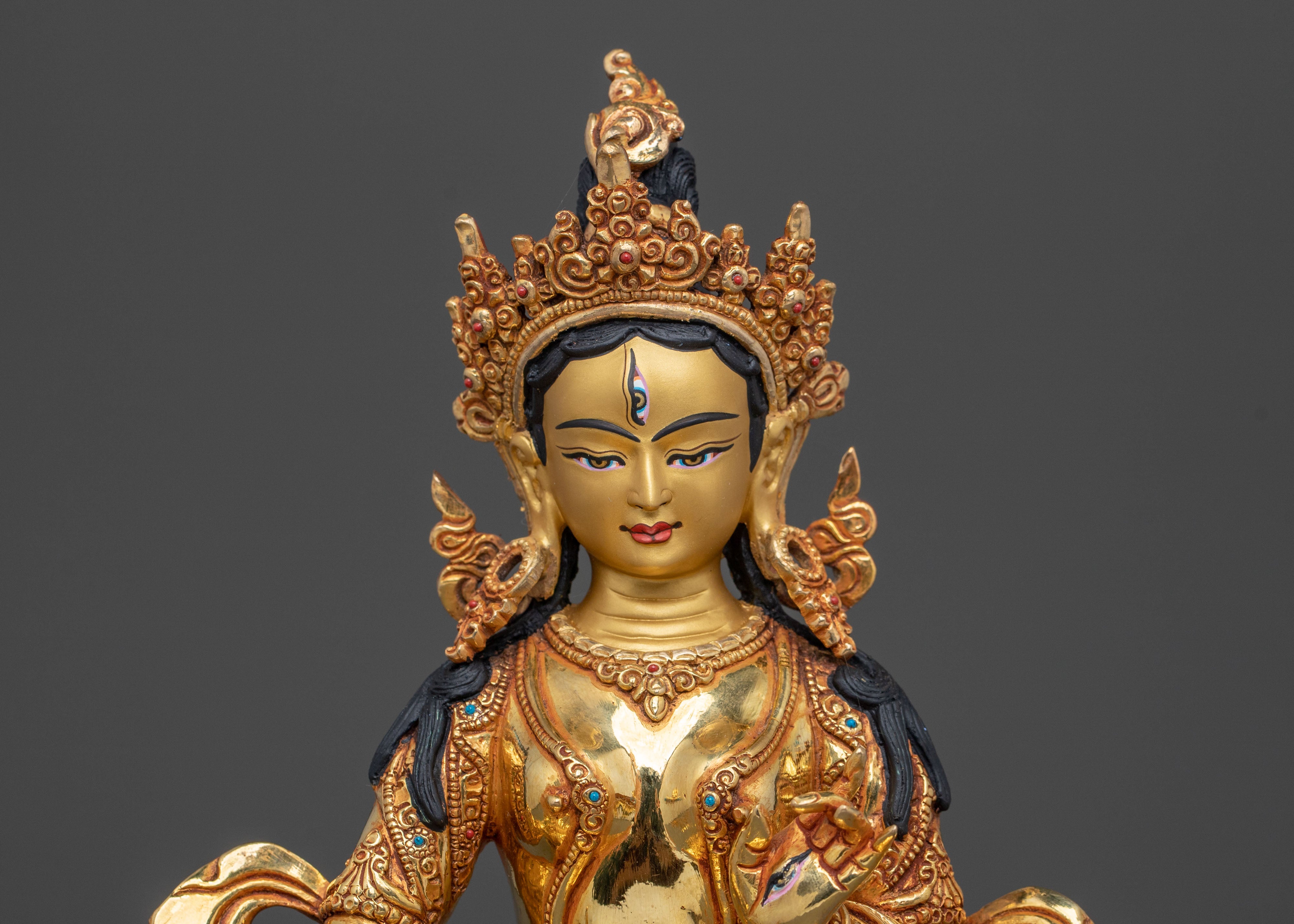 Traditional Dukar Statue | 24K Gold Gilded