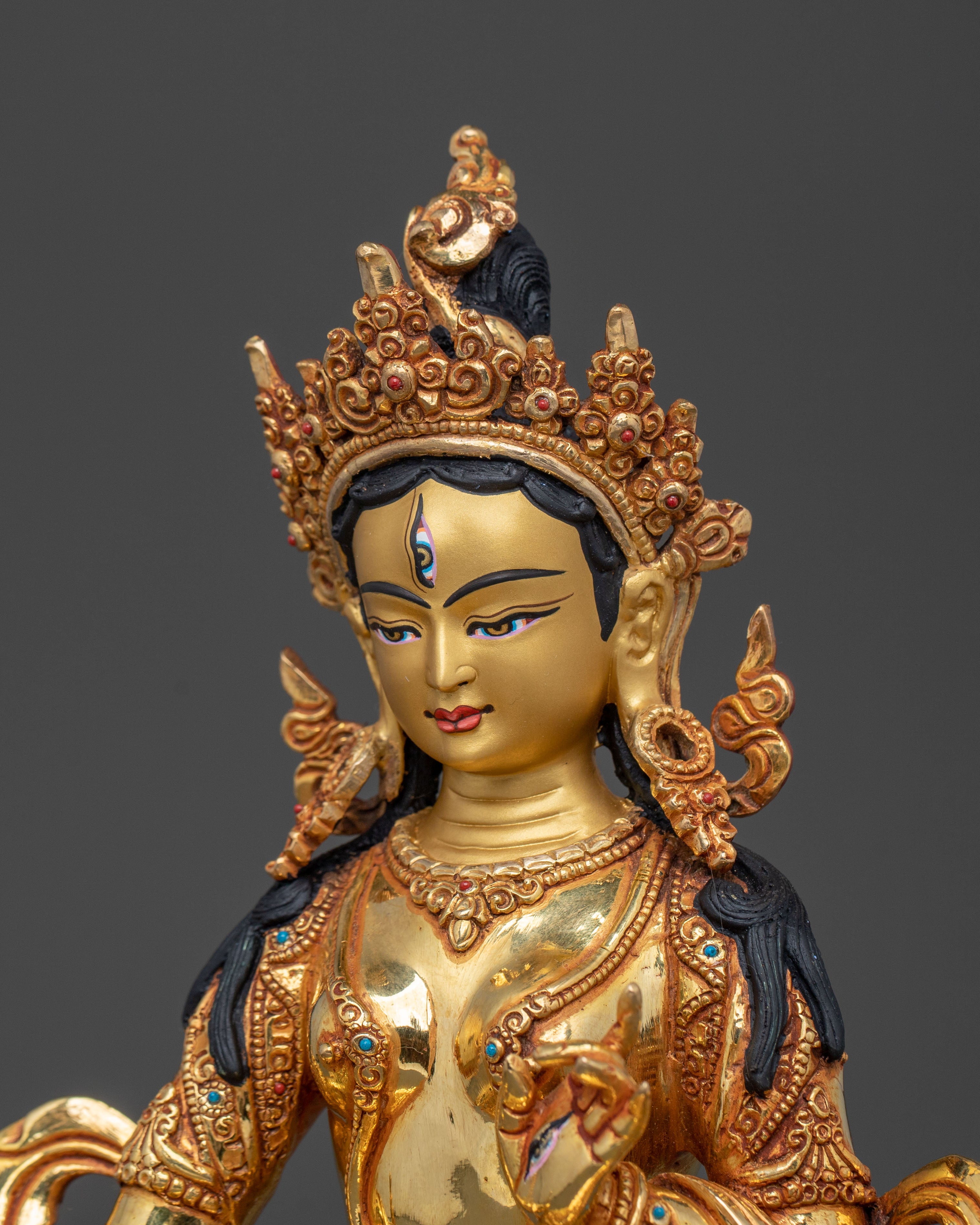 Traditional Dukar Statue | 24K Gold Gilded