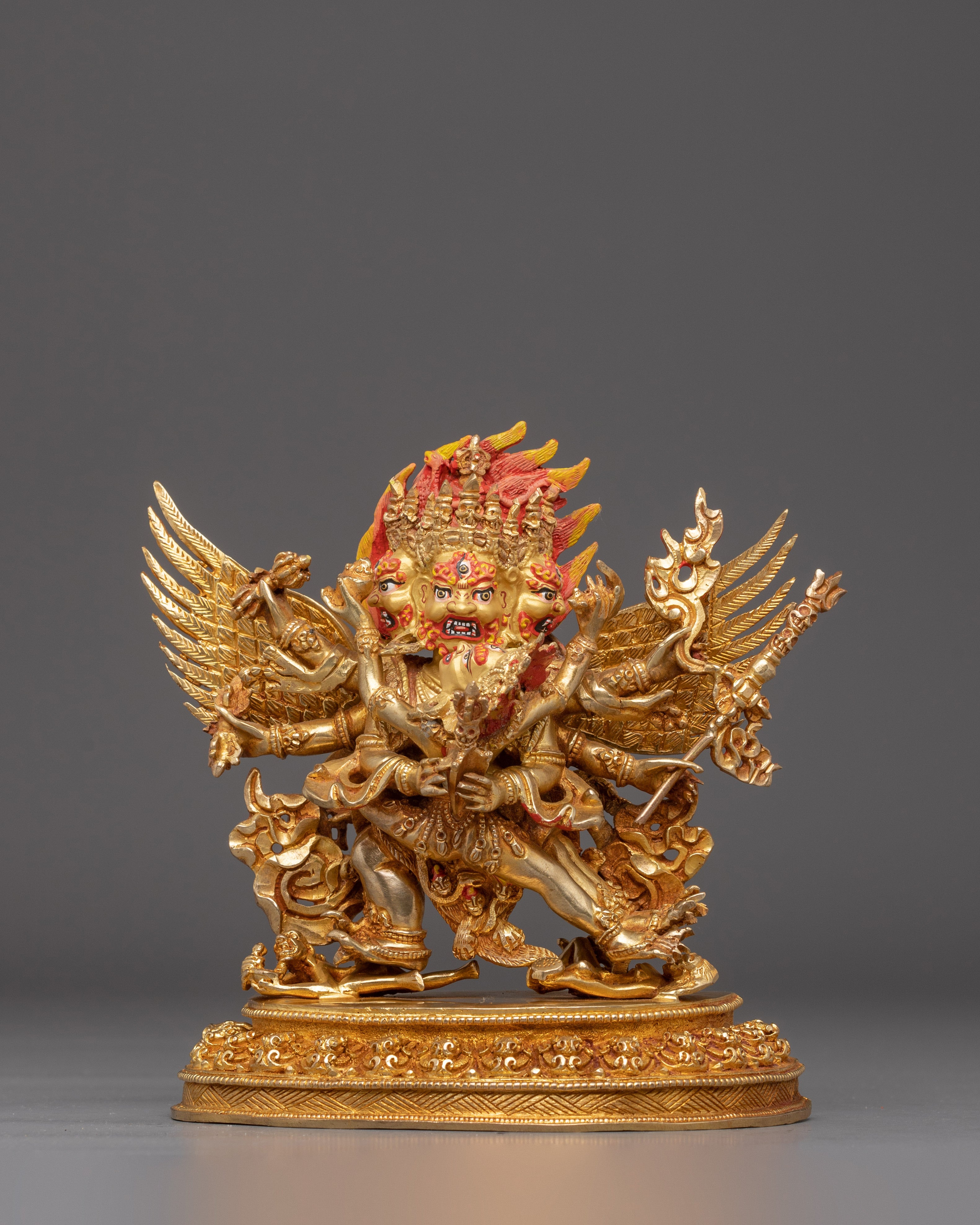 Handmade Vajrakilaya Copper Statue | Fierce Protector of Dharma