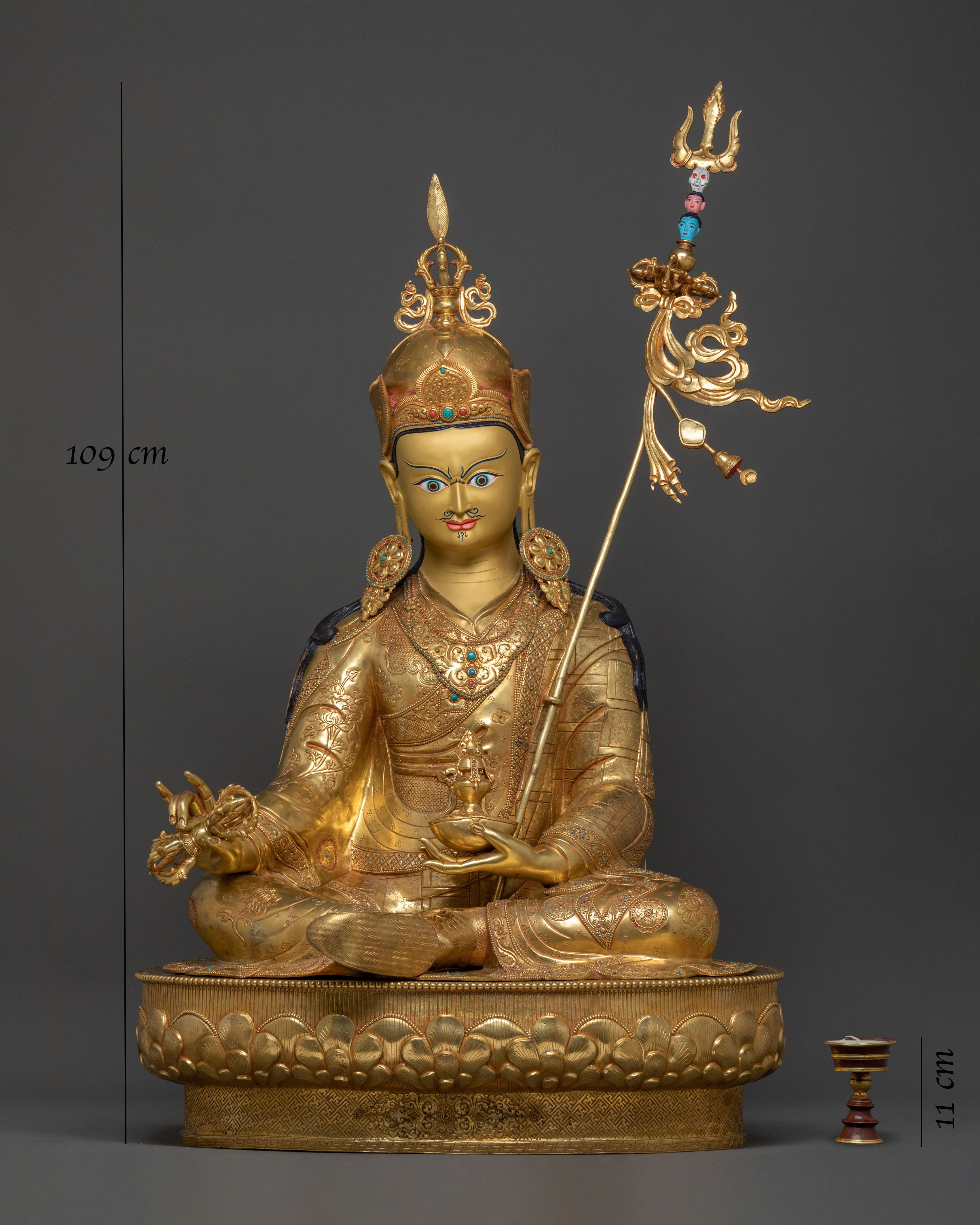Majestic Lotus Born Guru Rinpoche Statue | Symbol of Wisdom and Compassion