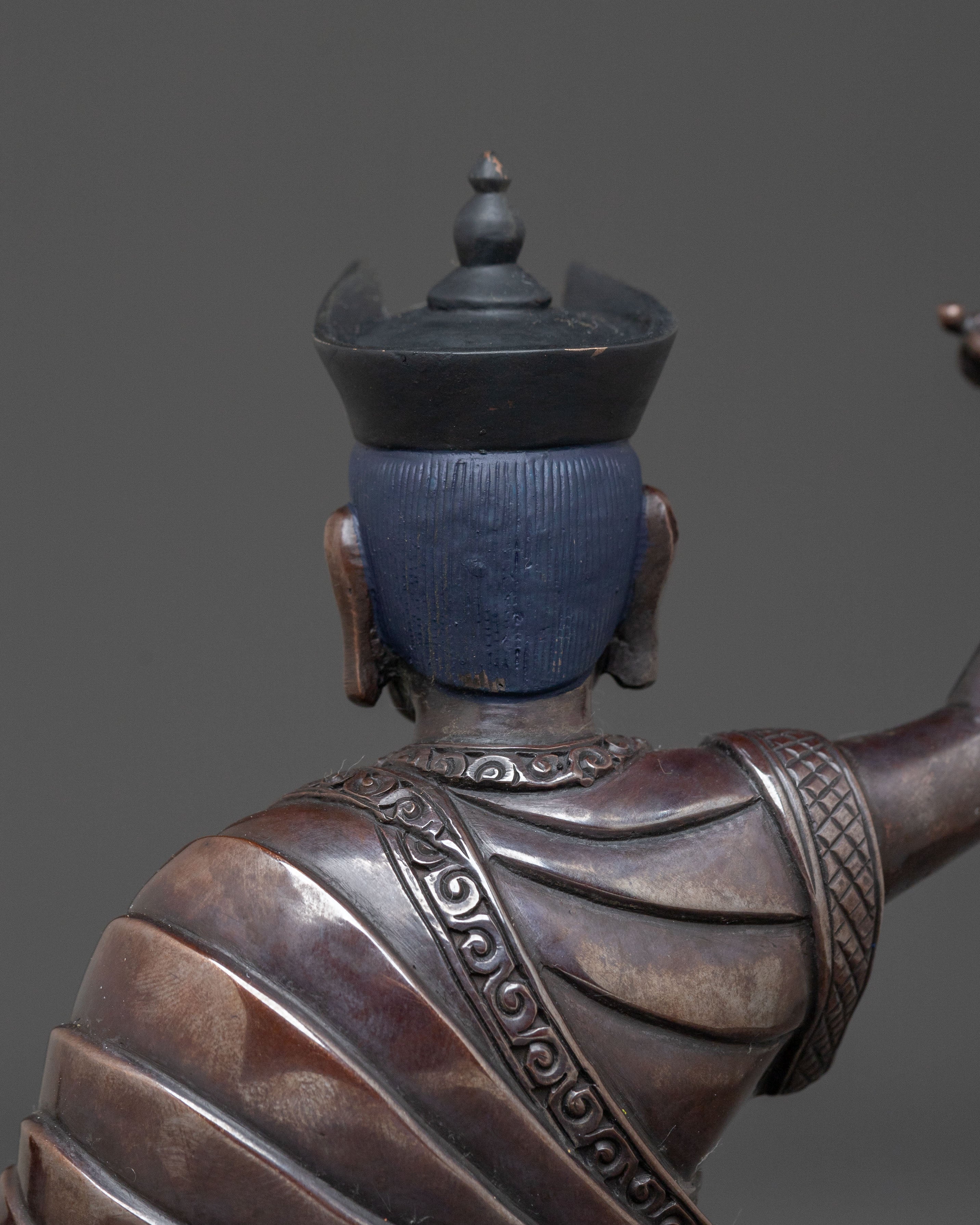 2nd Gyalwa Karmapa Oxidized Copper Statue | Divine Figurine