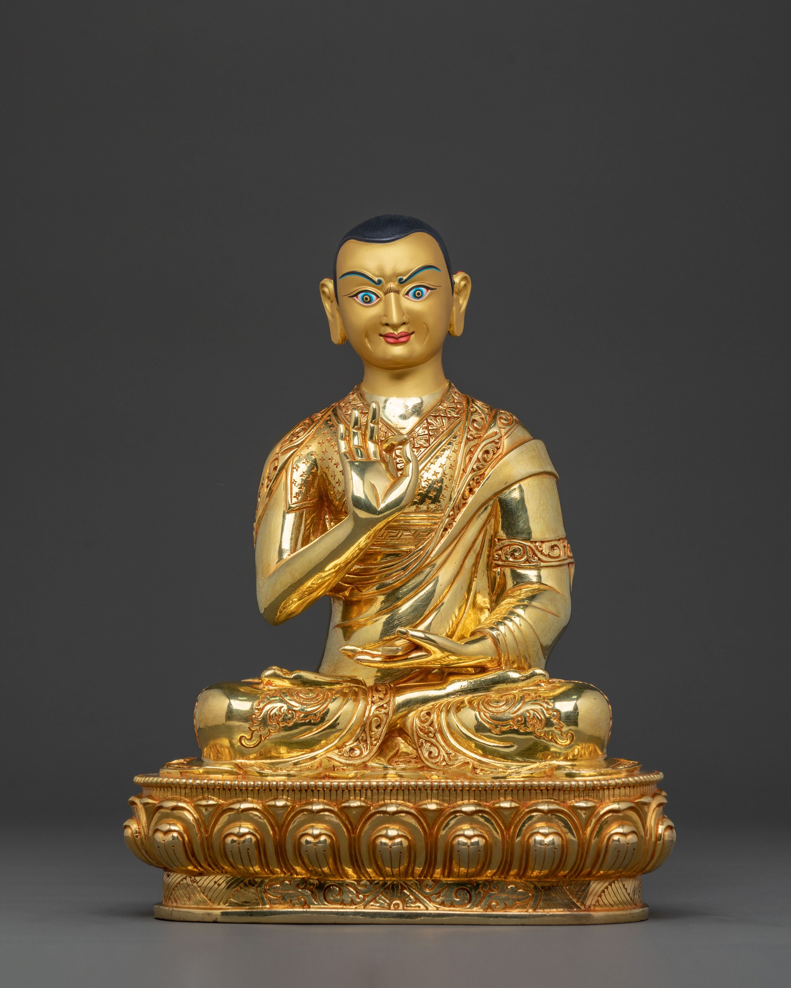 Tsongkhapa with Disciples: Meditation Altar Decor