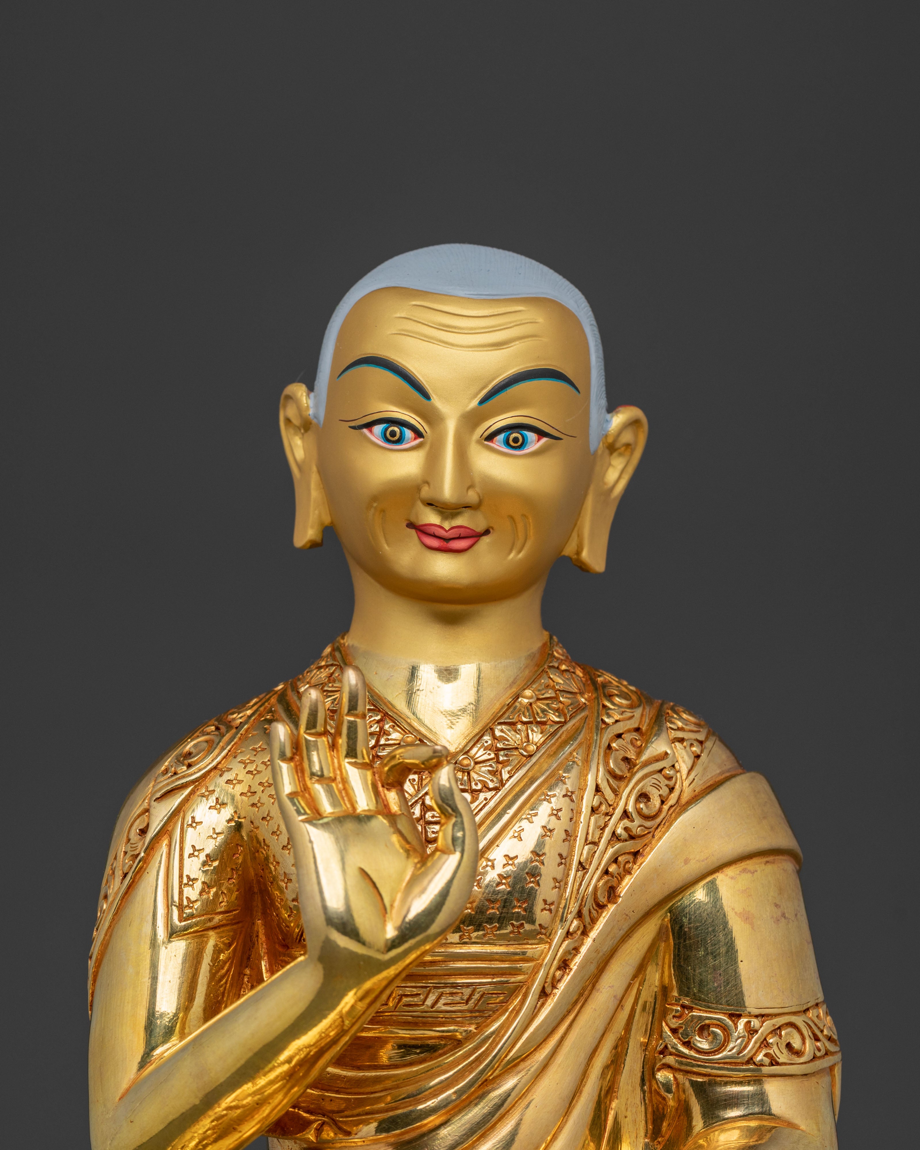 Tsongkhapa with Disciples: Meditation Altar Decor