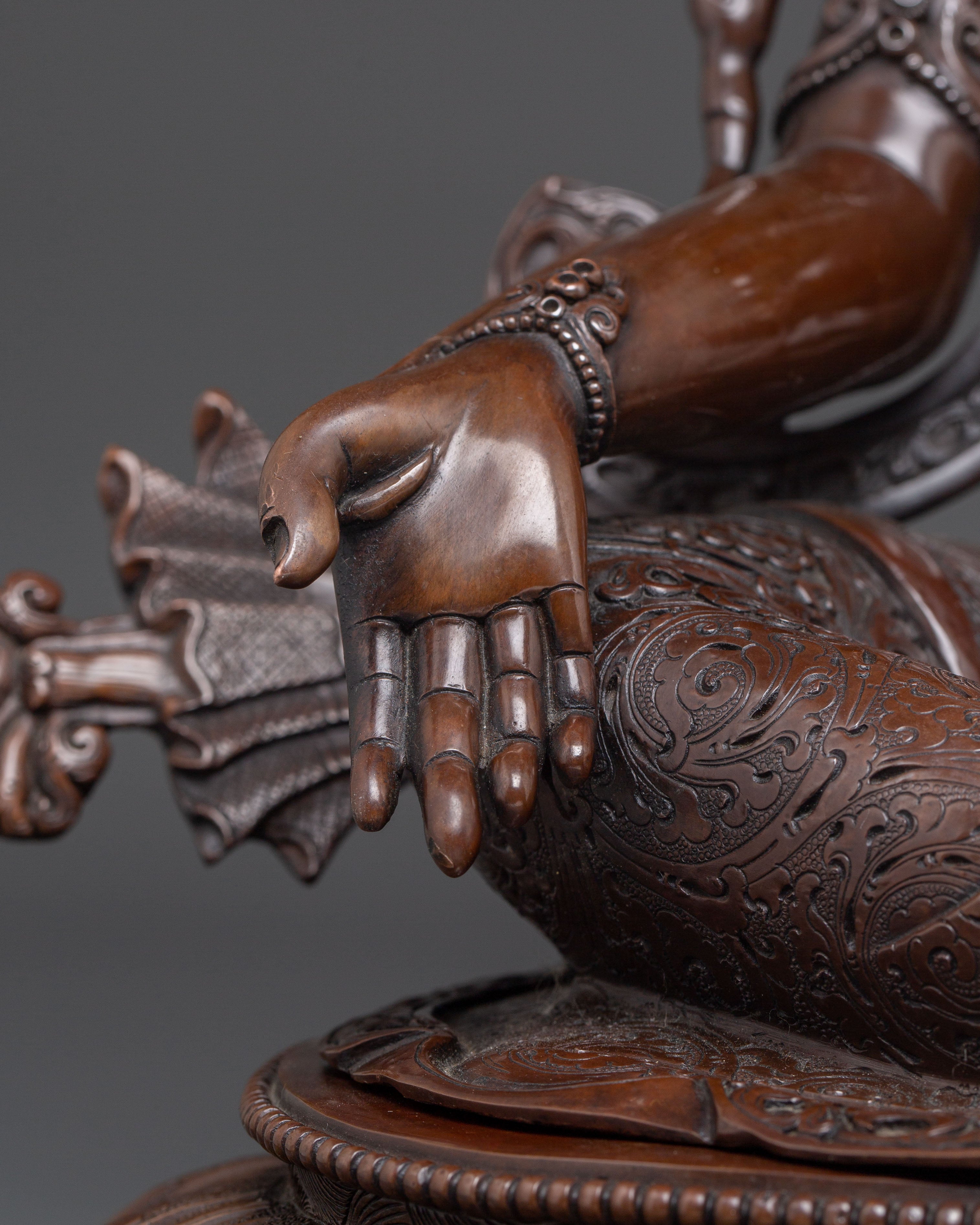 Handmade Statue of Mother Green Tara, Symbol of Compassion | Feminine Energy