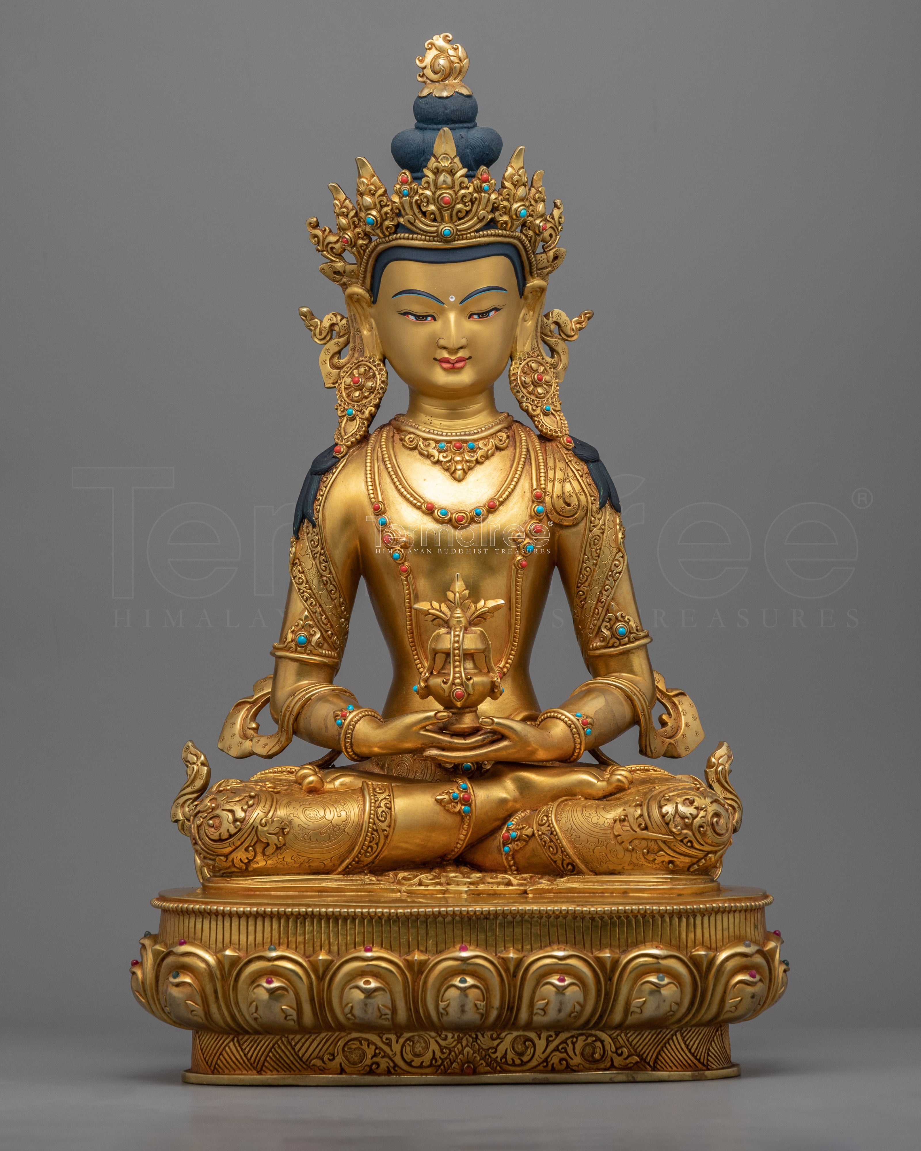 Amitayus Long Life Mantra Sculpture| Himalayan Buddhist Sacred Art
