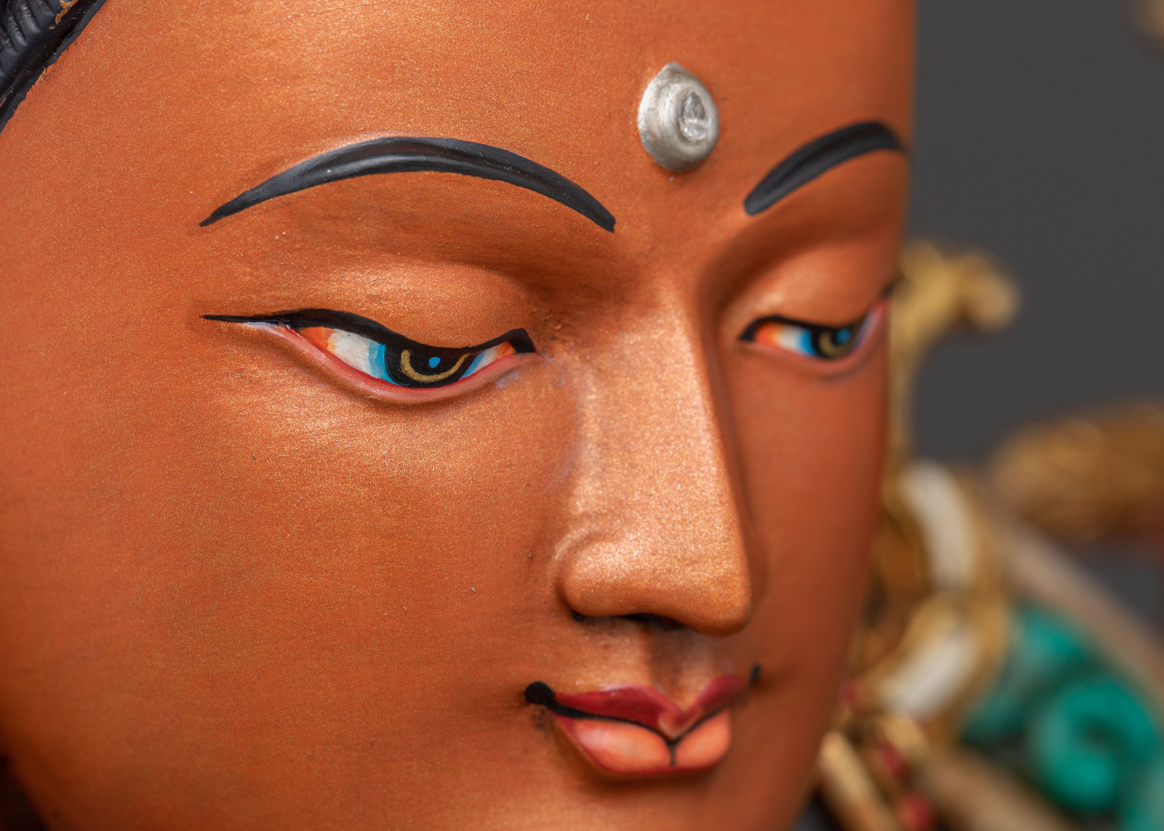 Manjushri Statue: Tibetan Buddhist Handcrafted Figurine