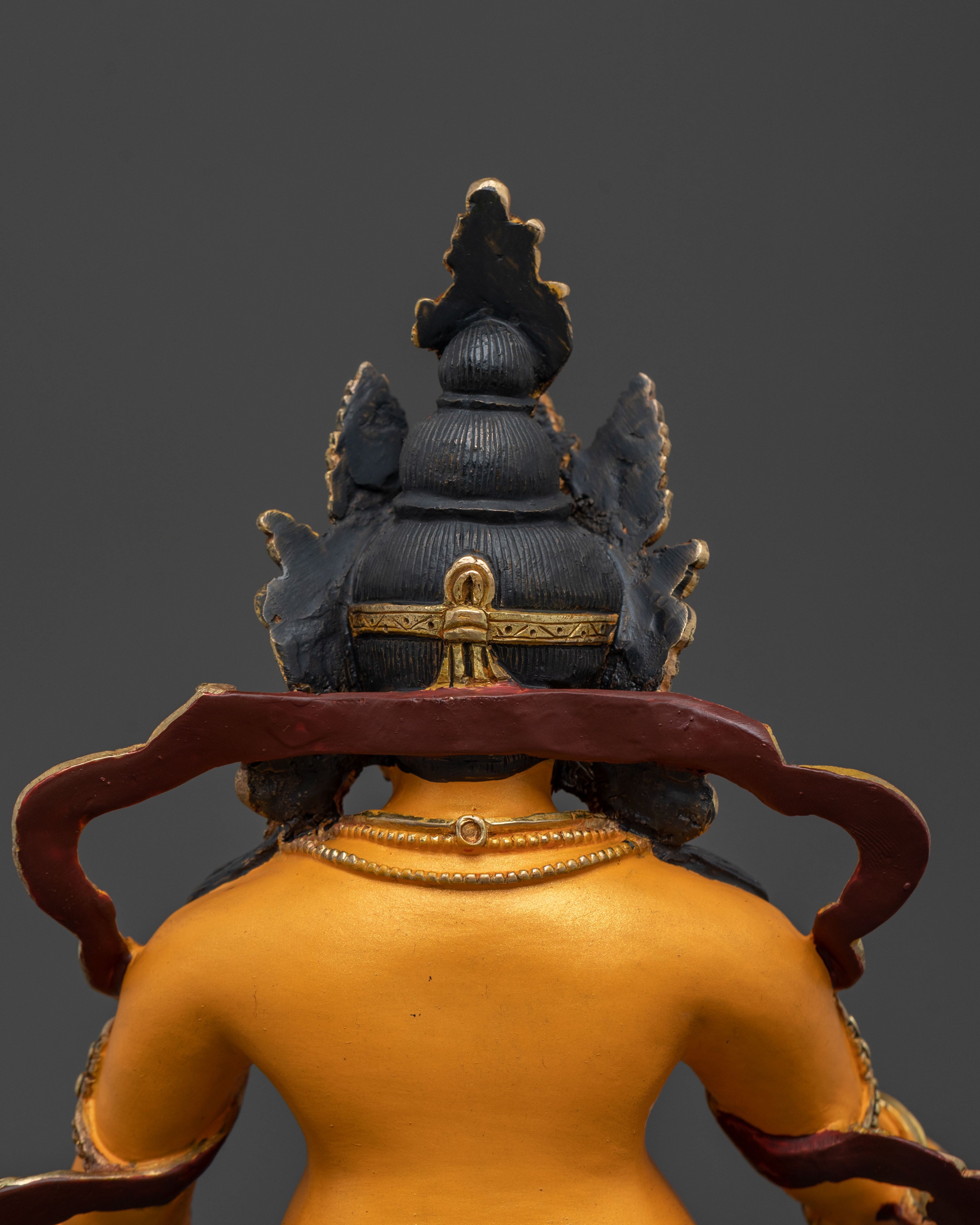 Dzambhala Statue on Throne | Traditional Figurine