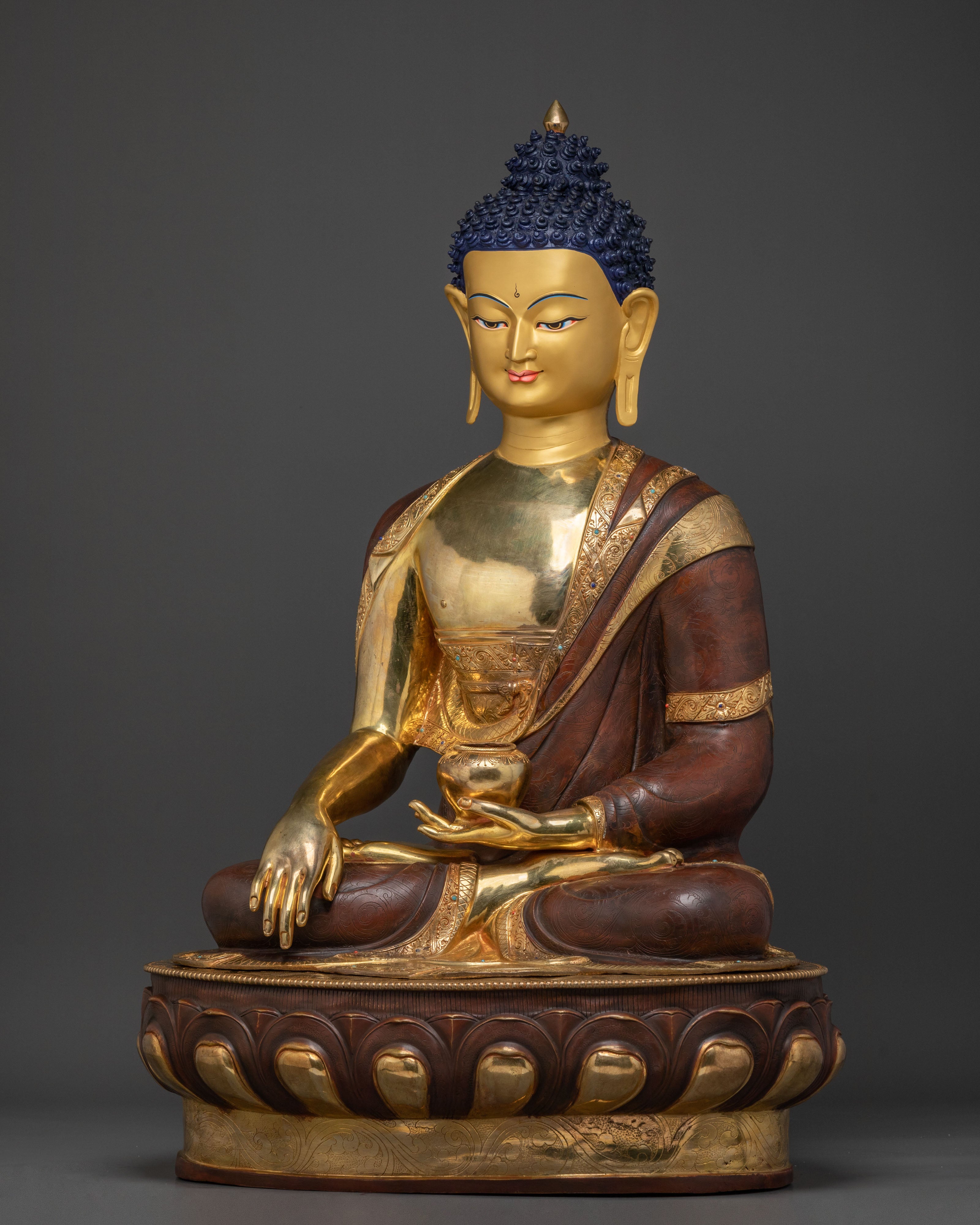 Tibetan Shakyamuni Buddha Sacred Statue | Buddhist Altar Decor