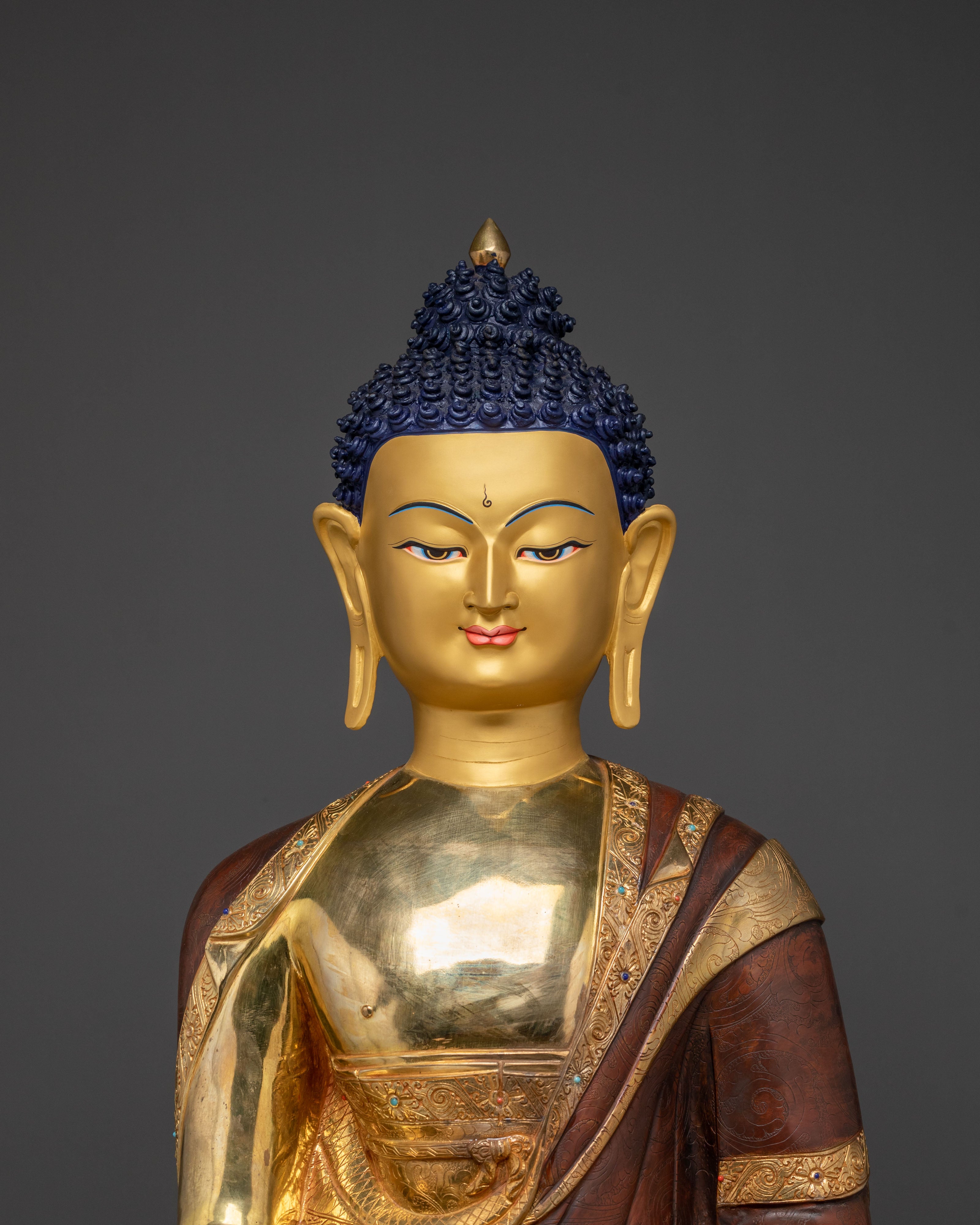 Tibetan Shakyamuni Buddha Sacred Statue | Buddhist Altar Decor