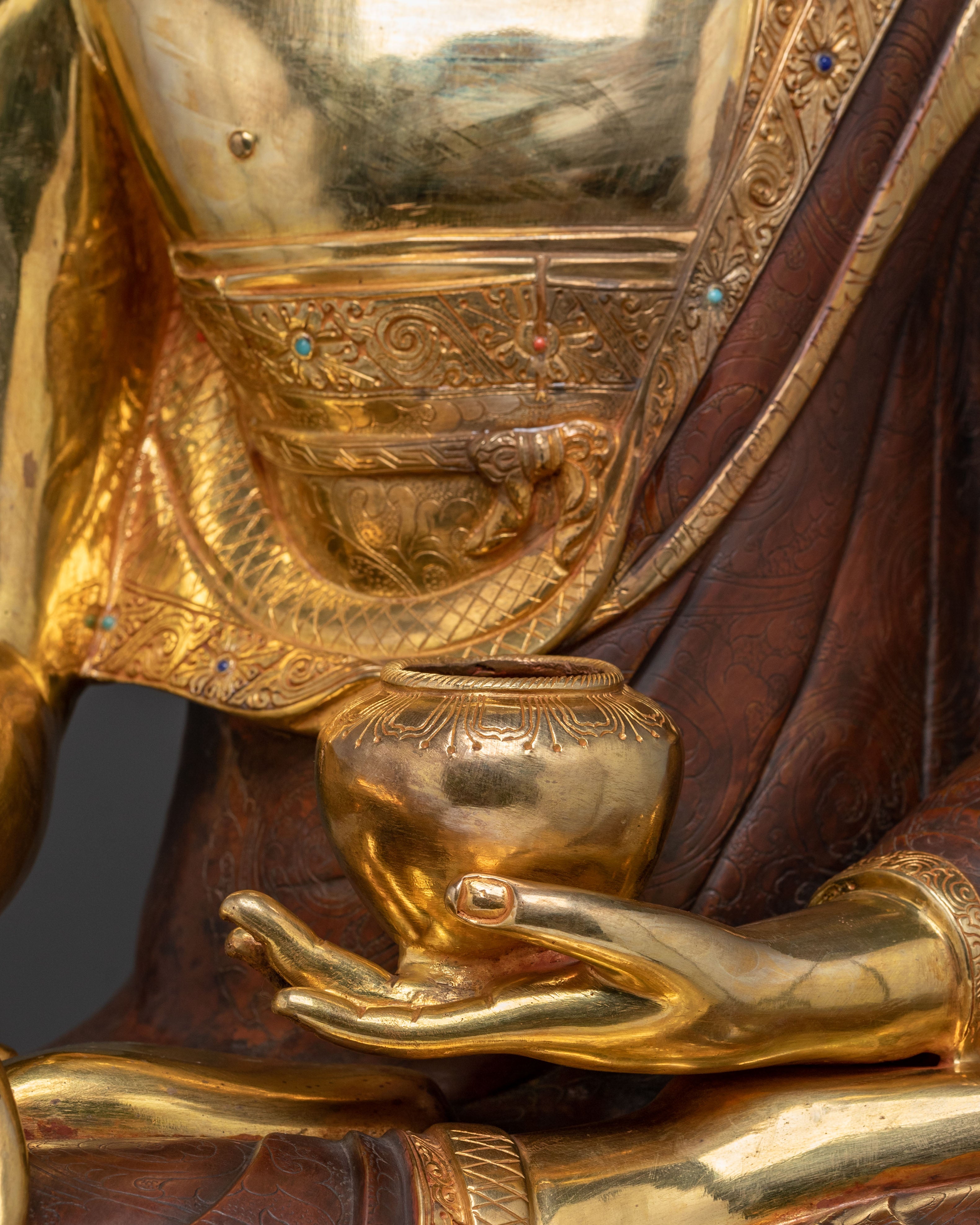 Tibetan Shakyamuni Buddha Sacred Statue | Buddhist Altar Decor