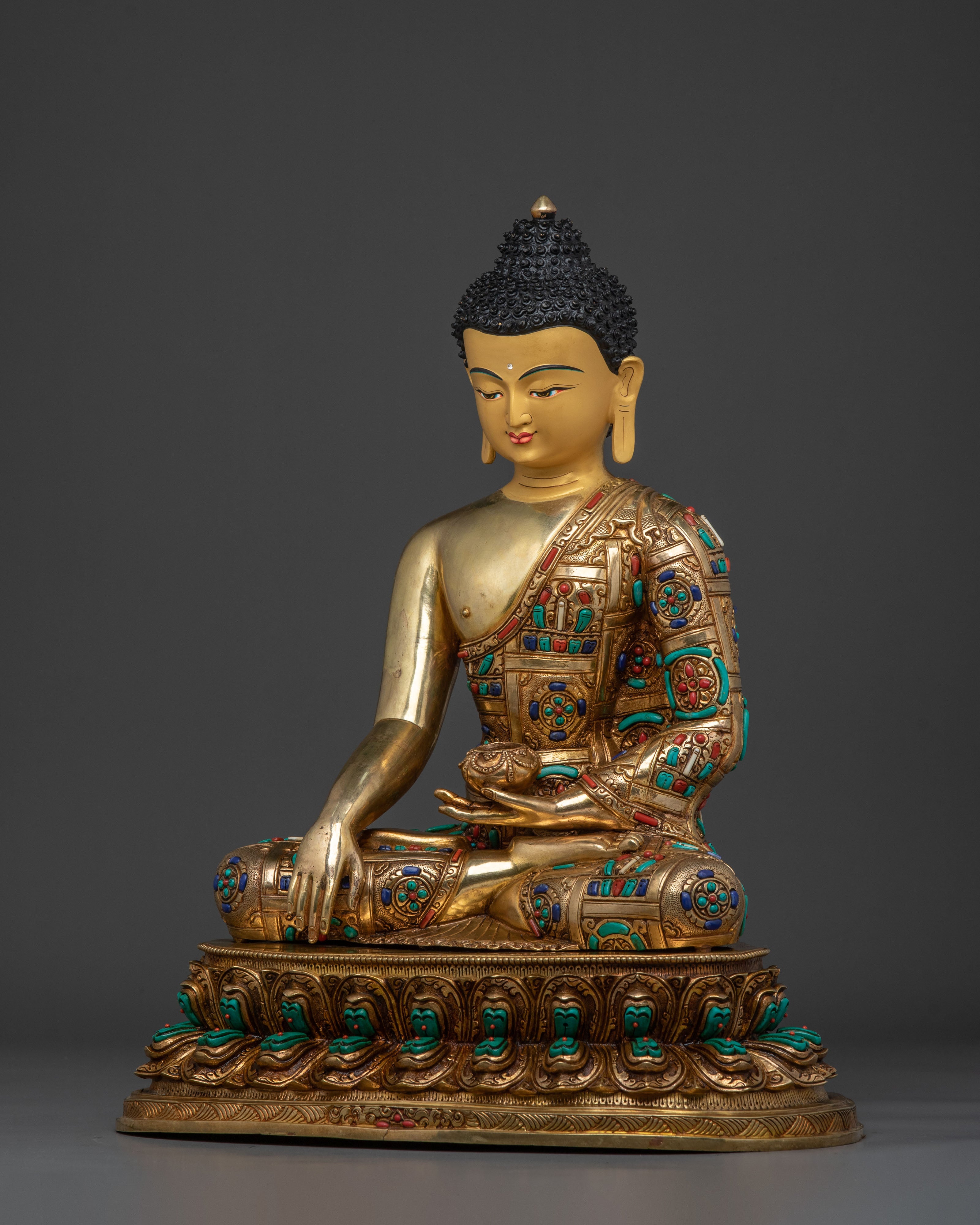 Three Buddhas Statue Set: Exquisite 24K Gold Gilded Figurines