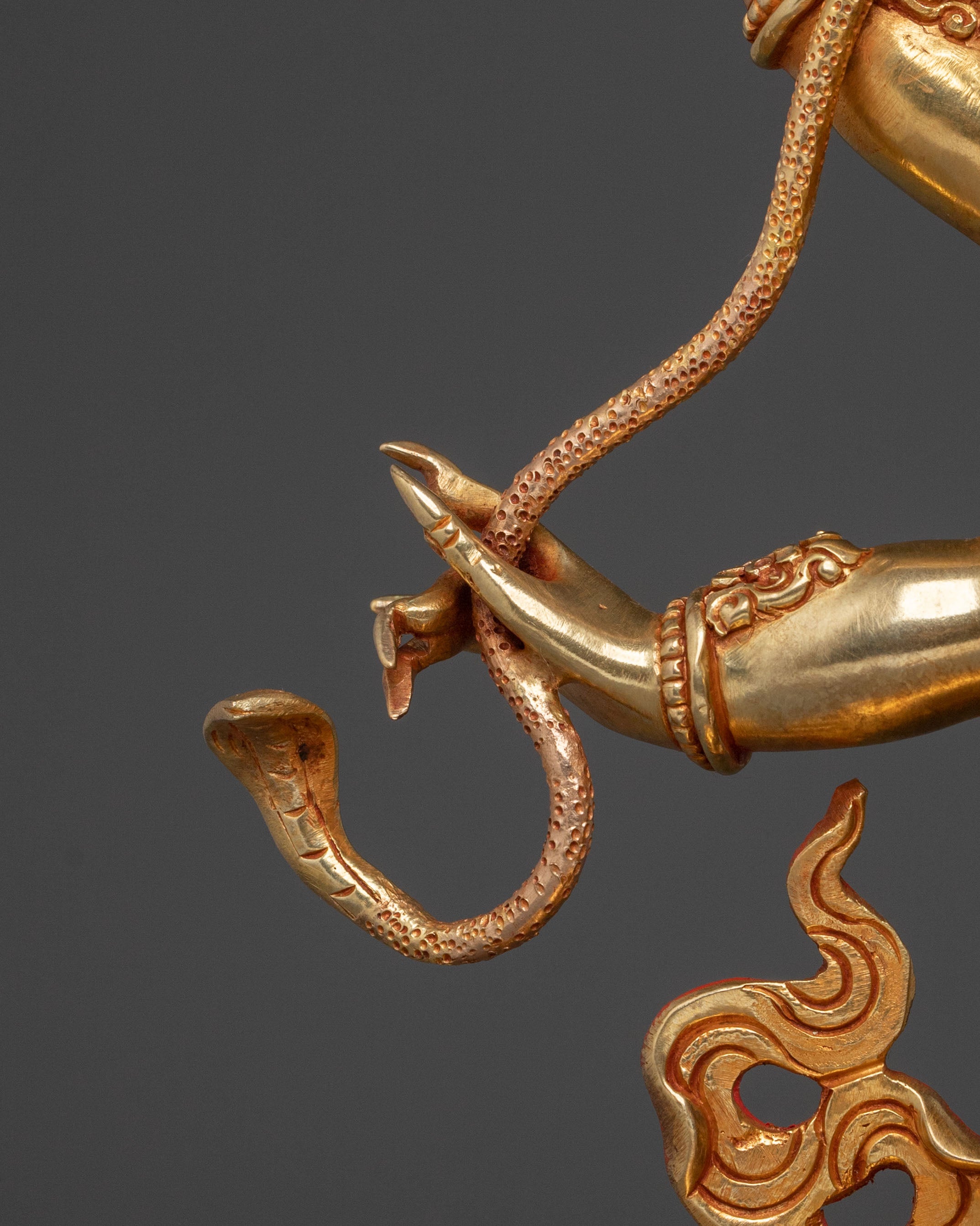 Mahachakra Vajrapani with Consort Statue: 24K Gold Gilded