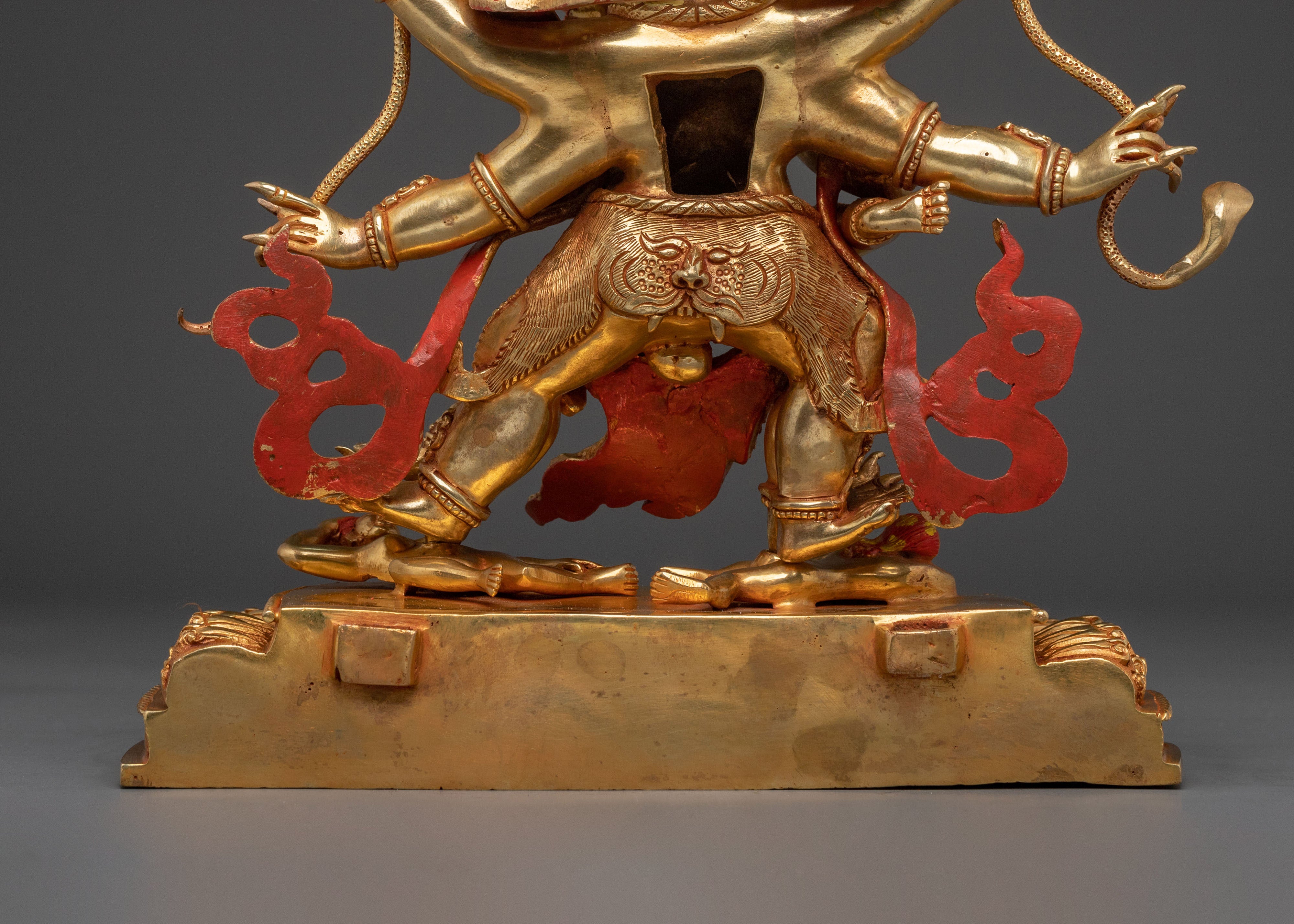 Mahachakra Vajrapani with Consort Statue: 24K Gold Gilded