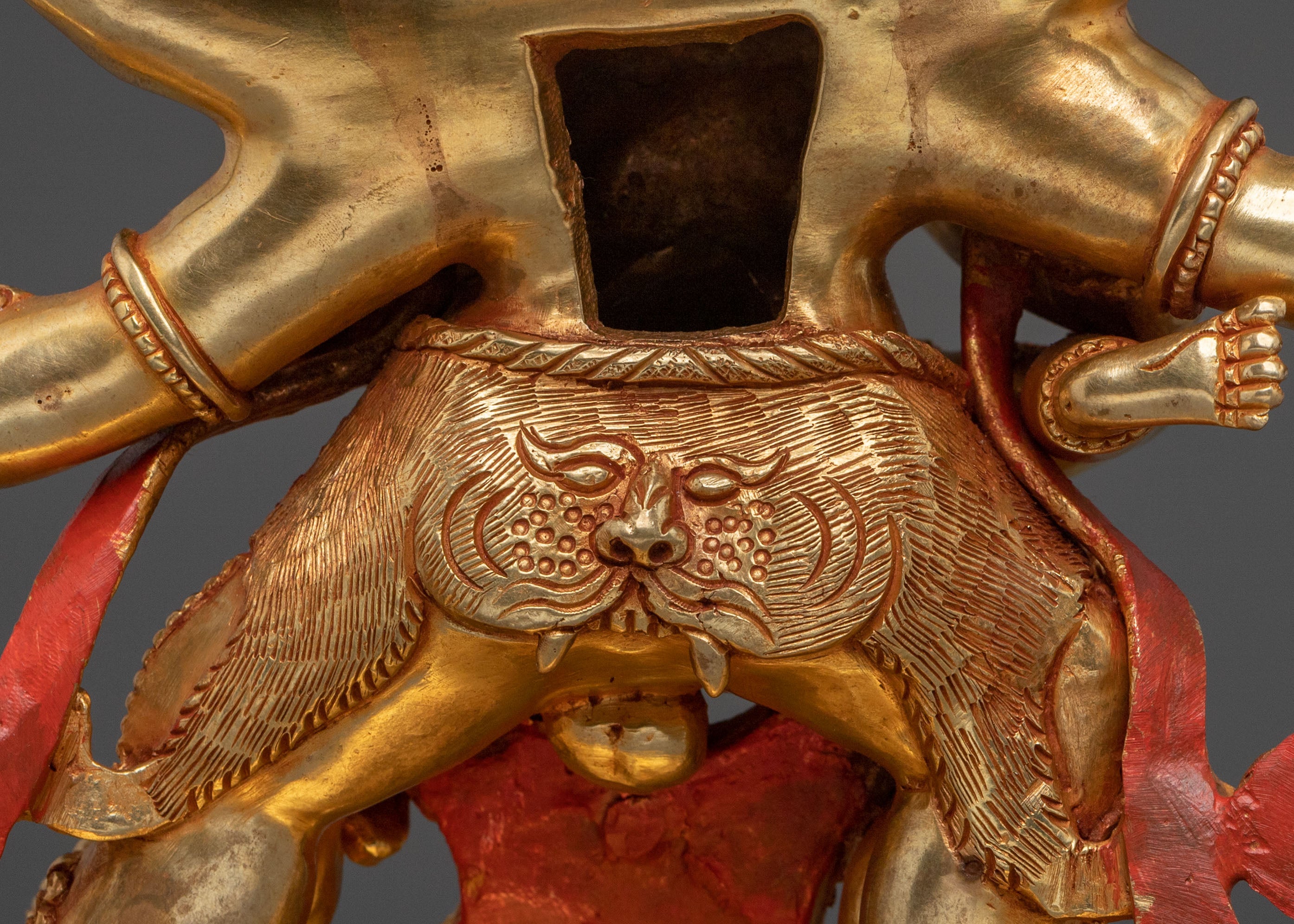 Mahachakra Vajrapani with Consort Statue: 24K Gold Gilded