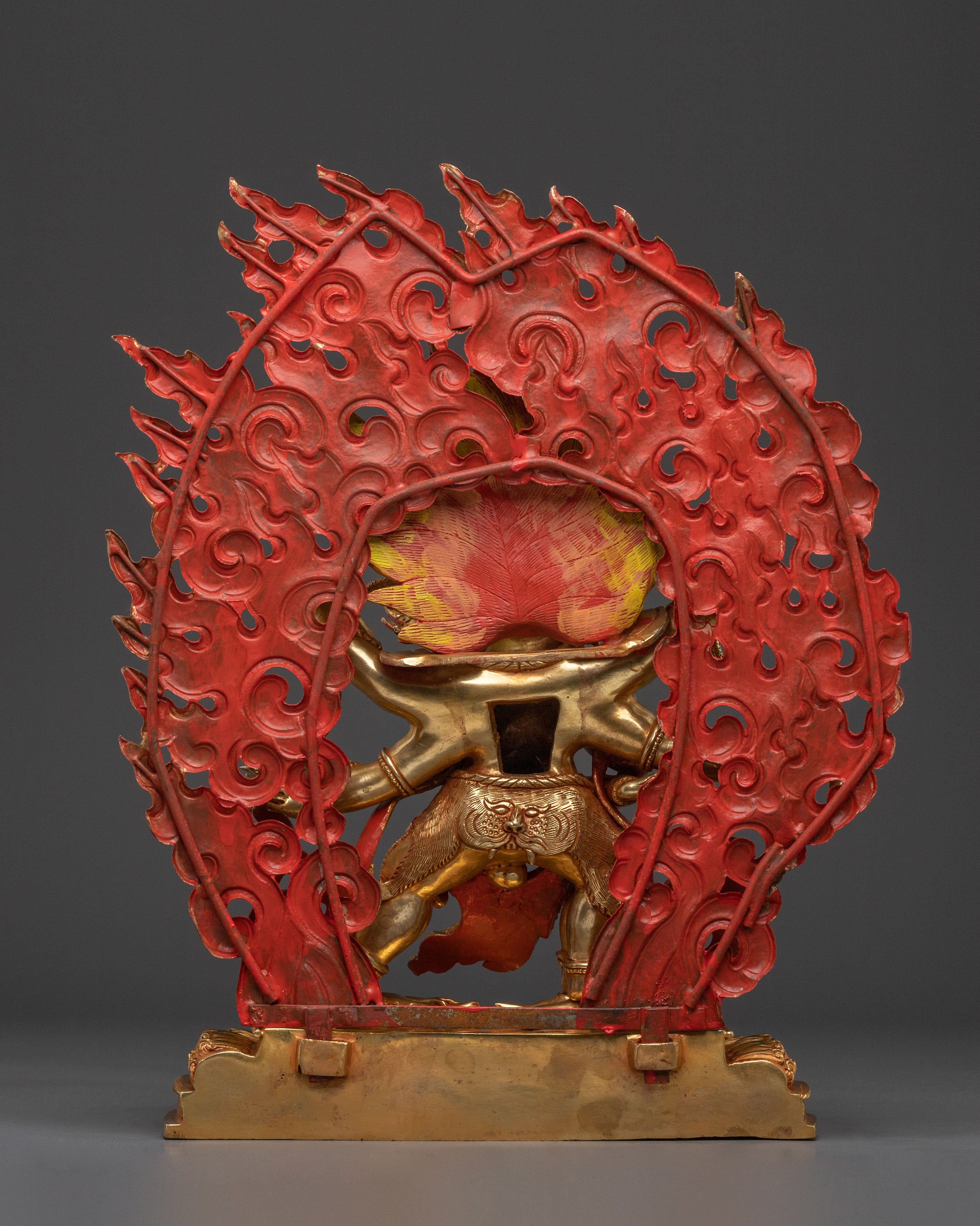 Mahachakra Vajrapani with Consort Statue: 24K Gold Gilded