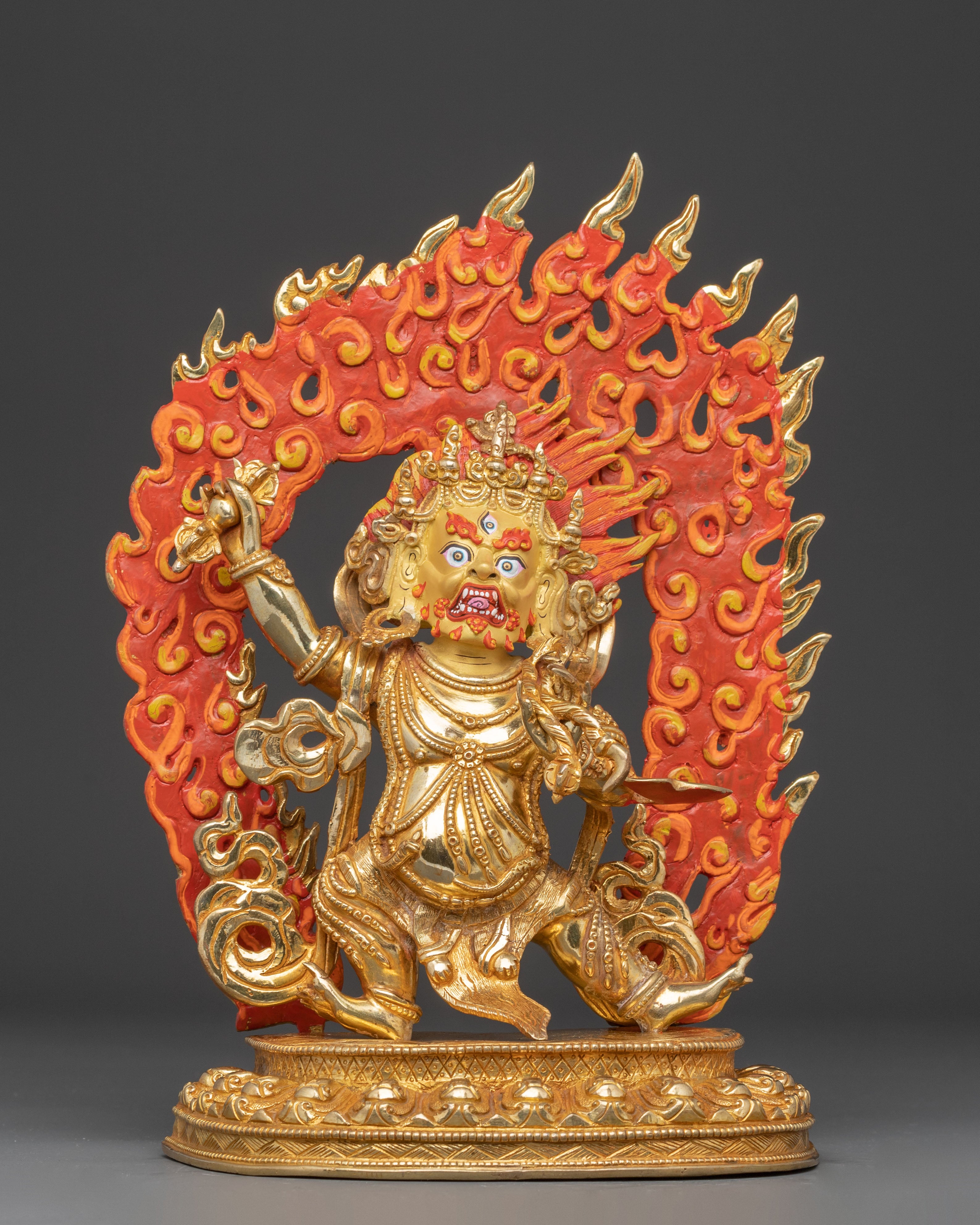 Vajrapani Gold Gilded Statue: Protector of the Buddha