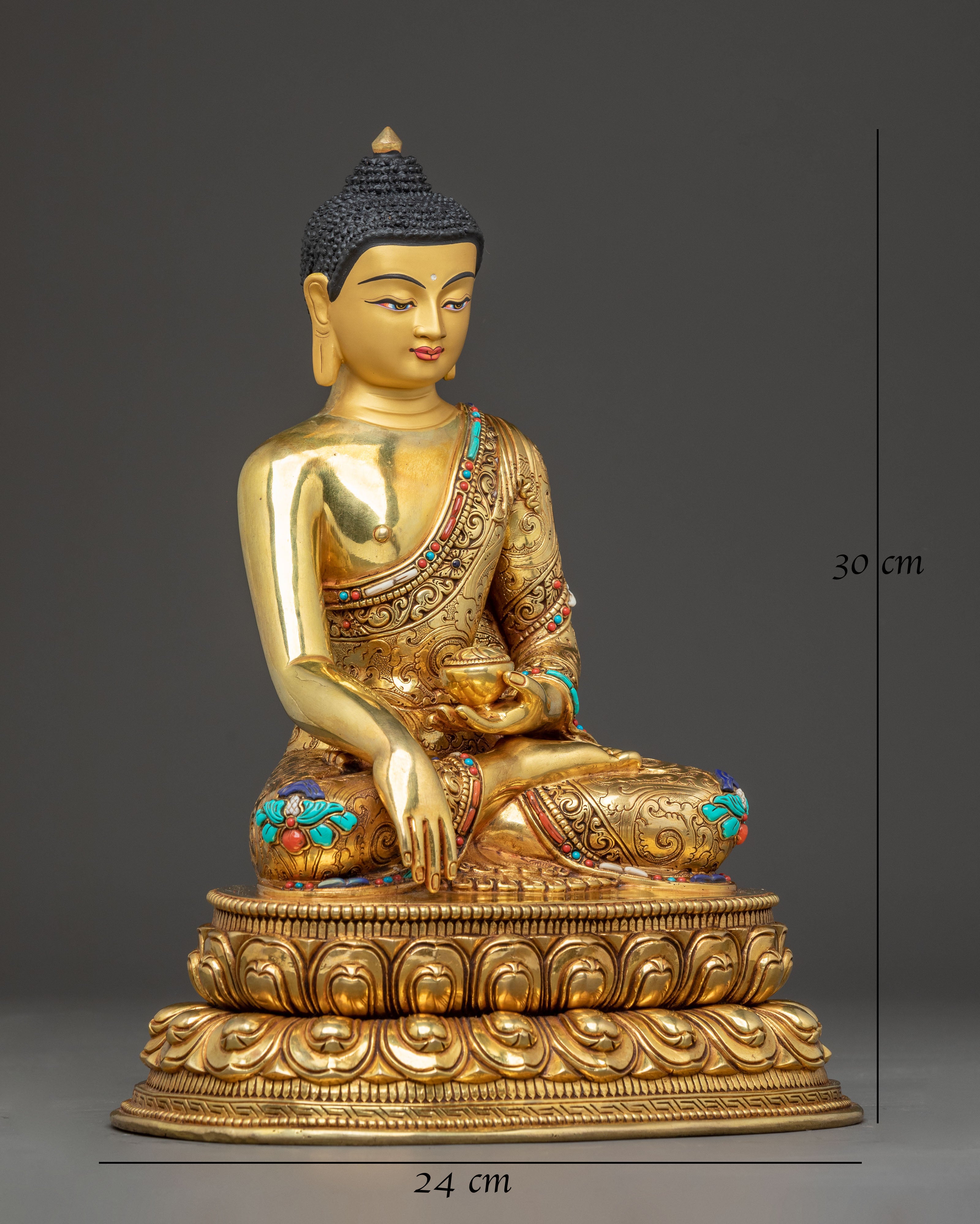 Handmade Three Great Buddha Statues Set | Shakyamuni, Amitabha, Medicine Buddha