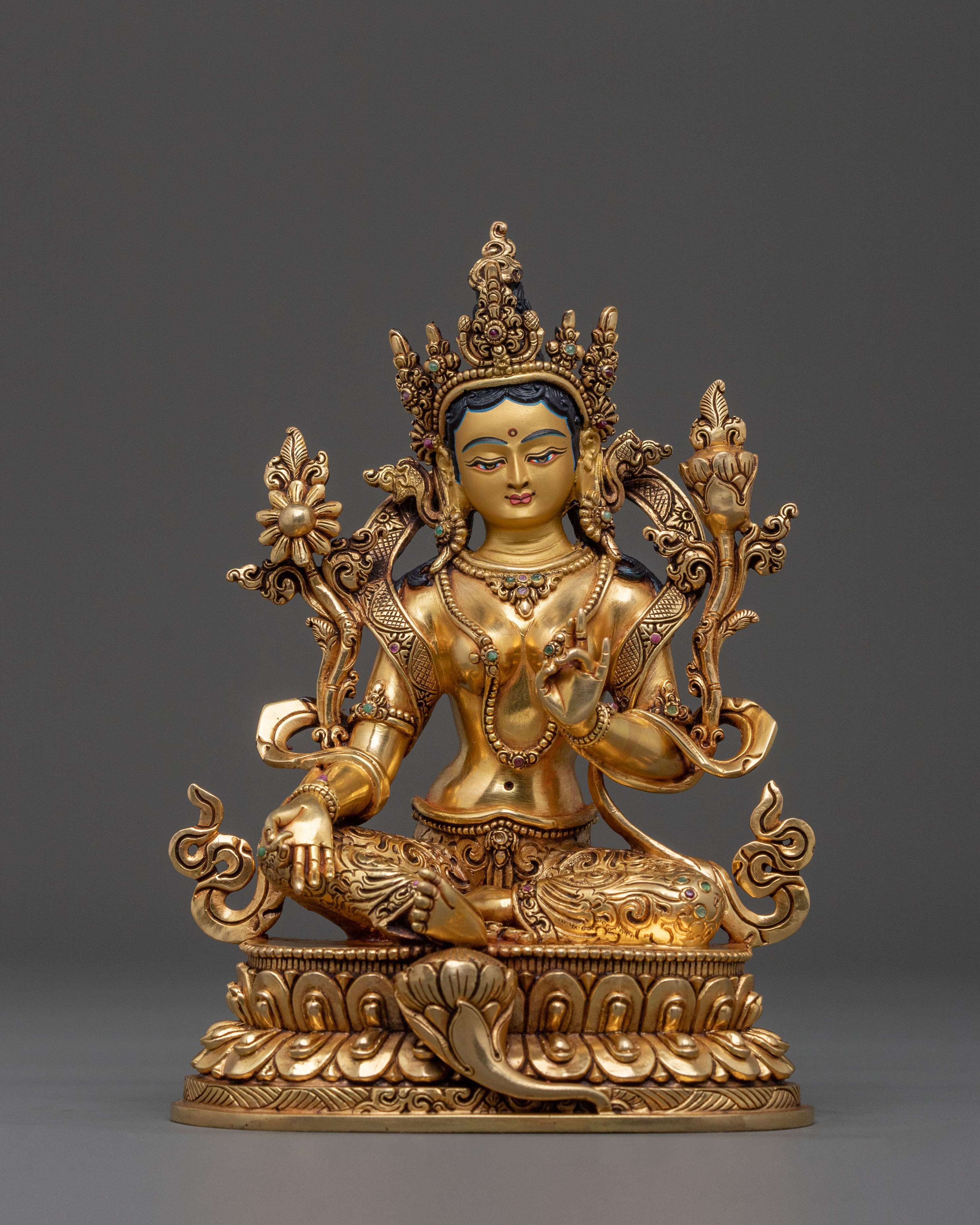 Eight Bodhisattva Statue Set | 24K Gold Gilded Collection