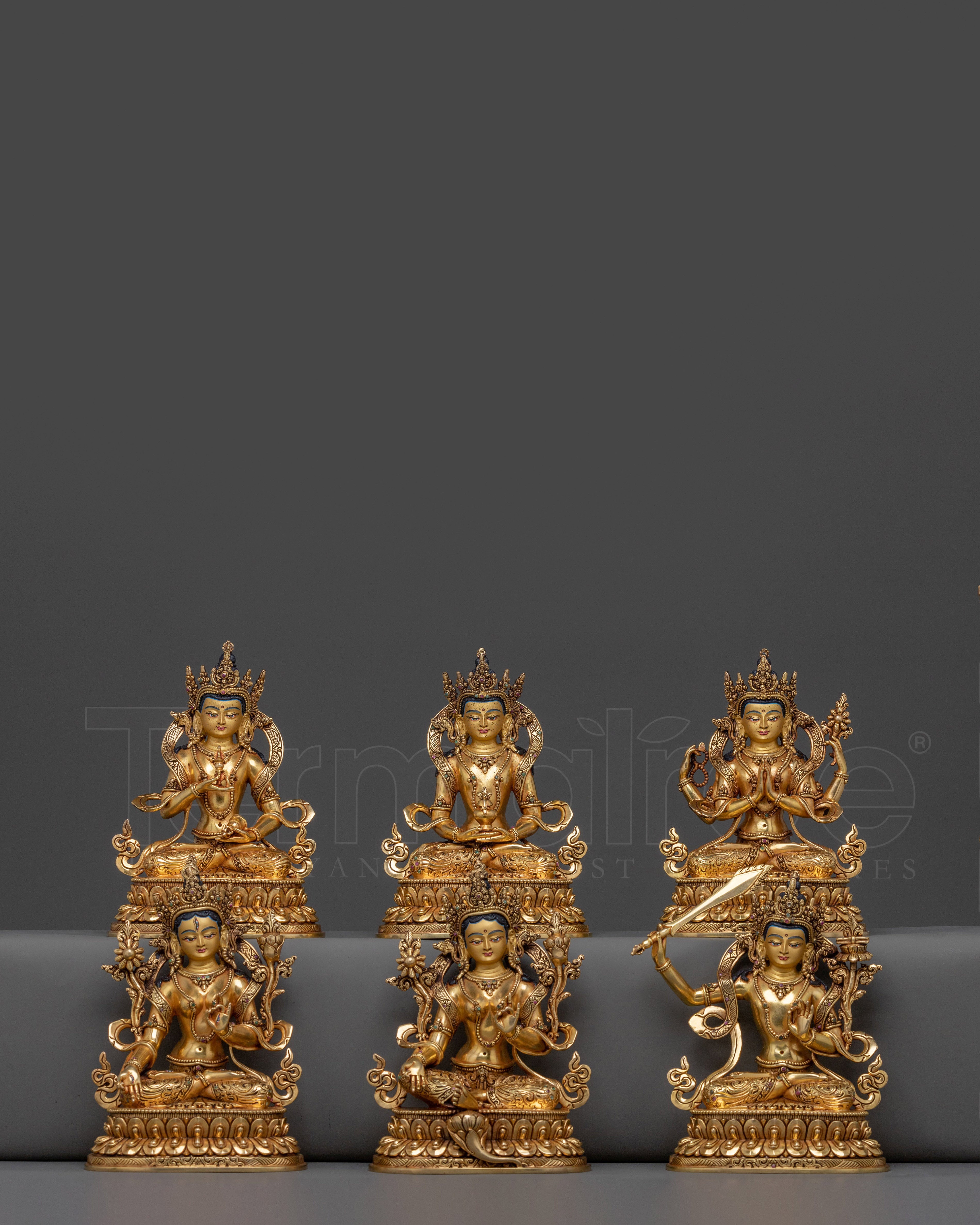 Six Bodhisattva Statue Set