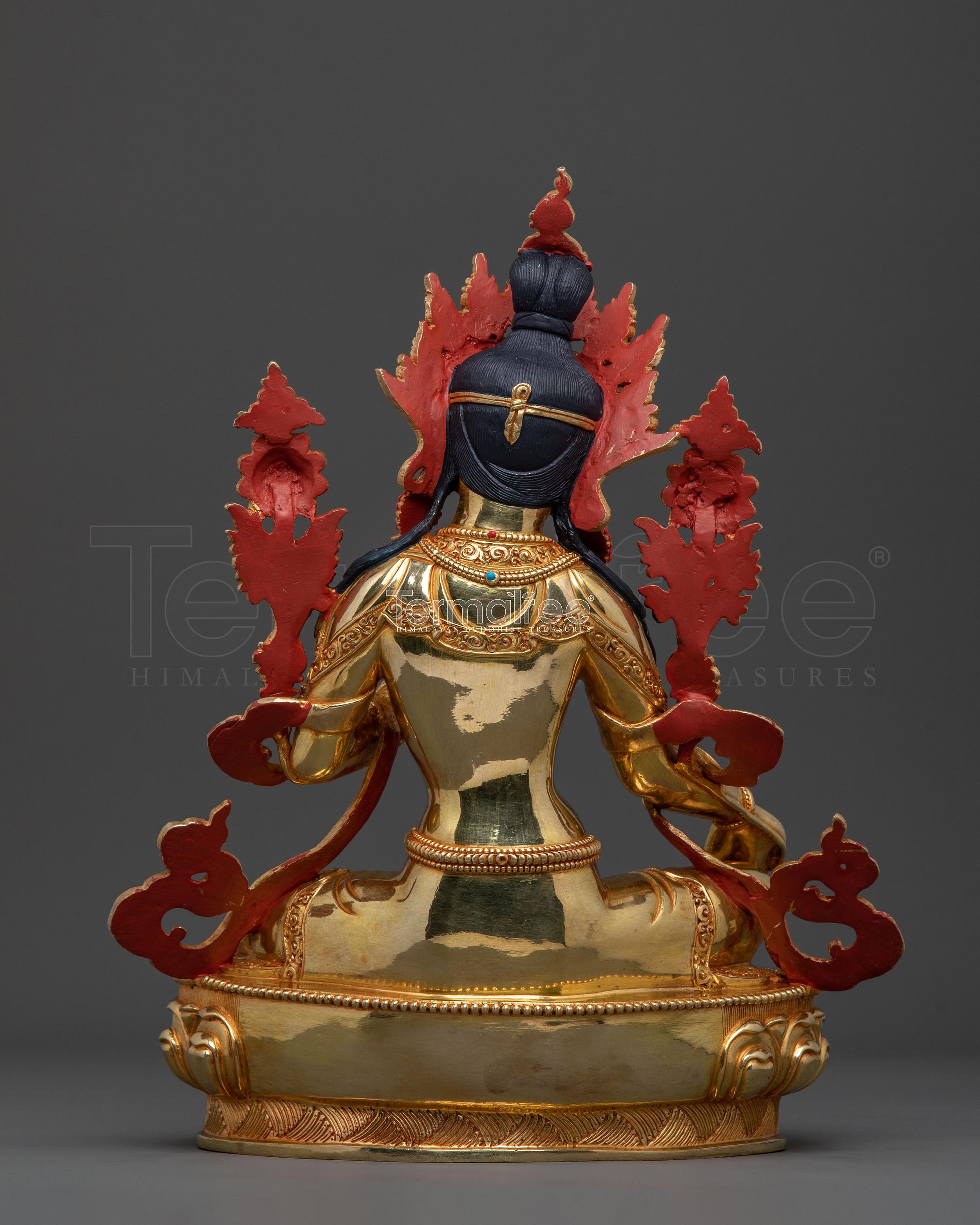 Handmade Green Tara Buddhist Goddess Statue