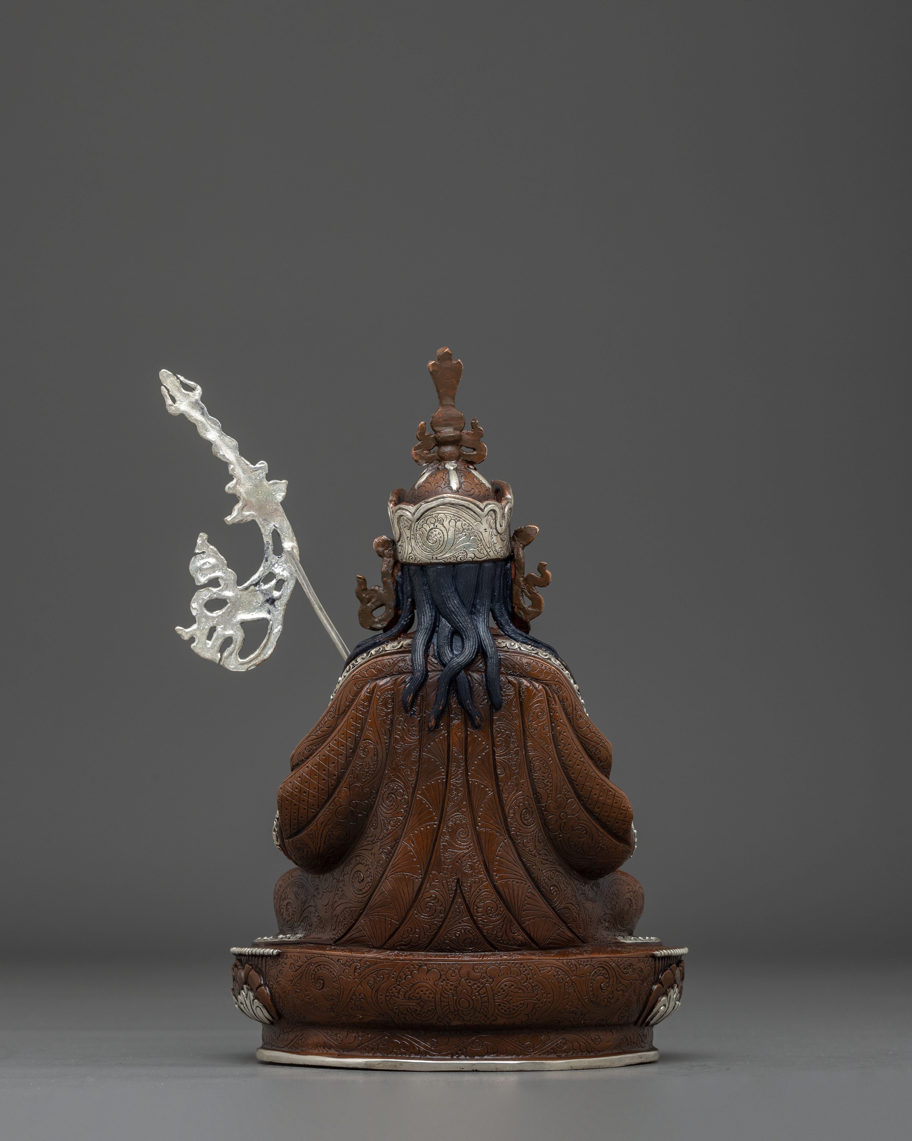 Handmade Oxidized Himalayan Guru Tsokye Statue | Meditation, Spiritual Decor