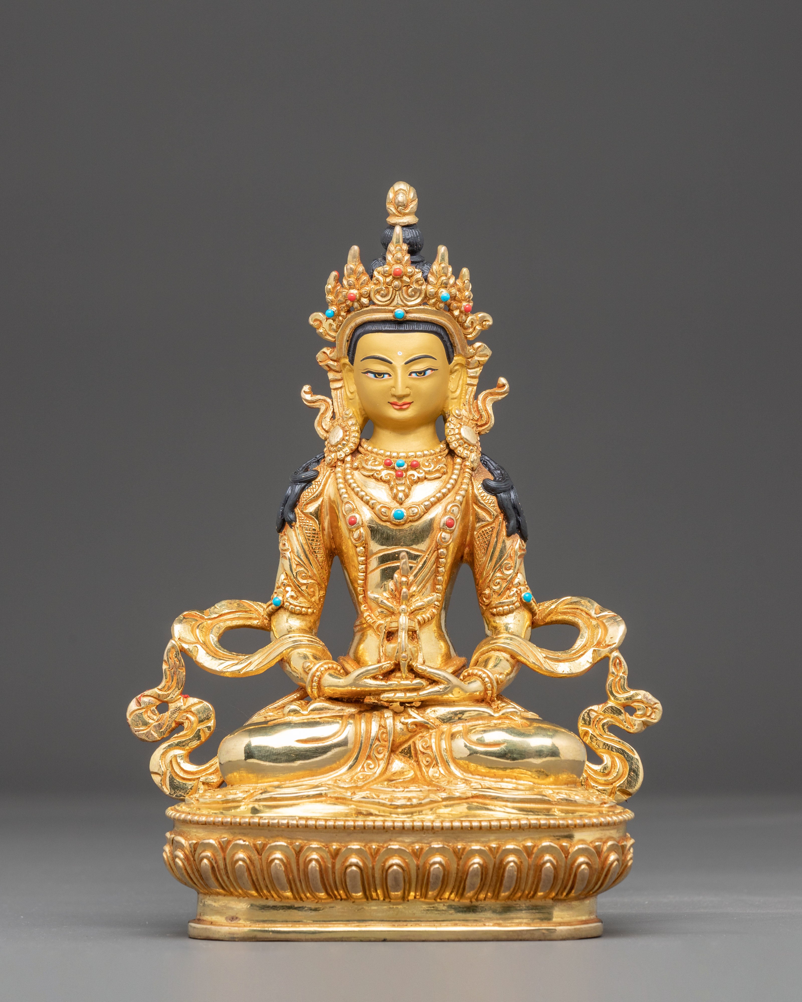 Amitayus Sculpture: Buddha of Infinite Life | Nepalese Handmade Art