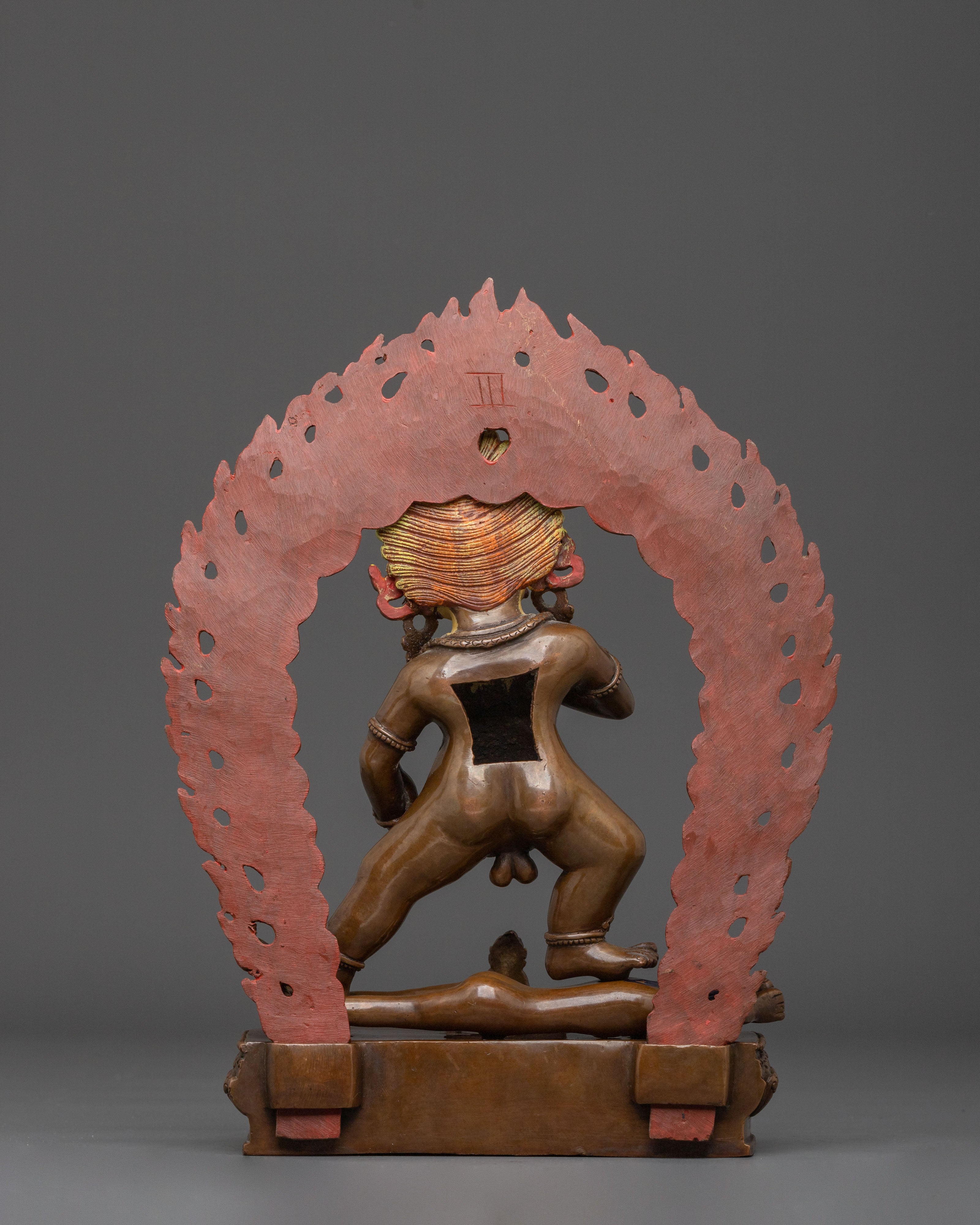 Black Dzambhala Statue: Oxidized Copper | Symbol of Wealth