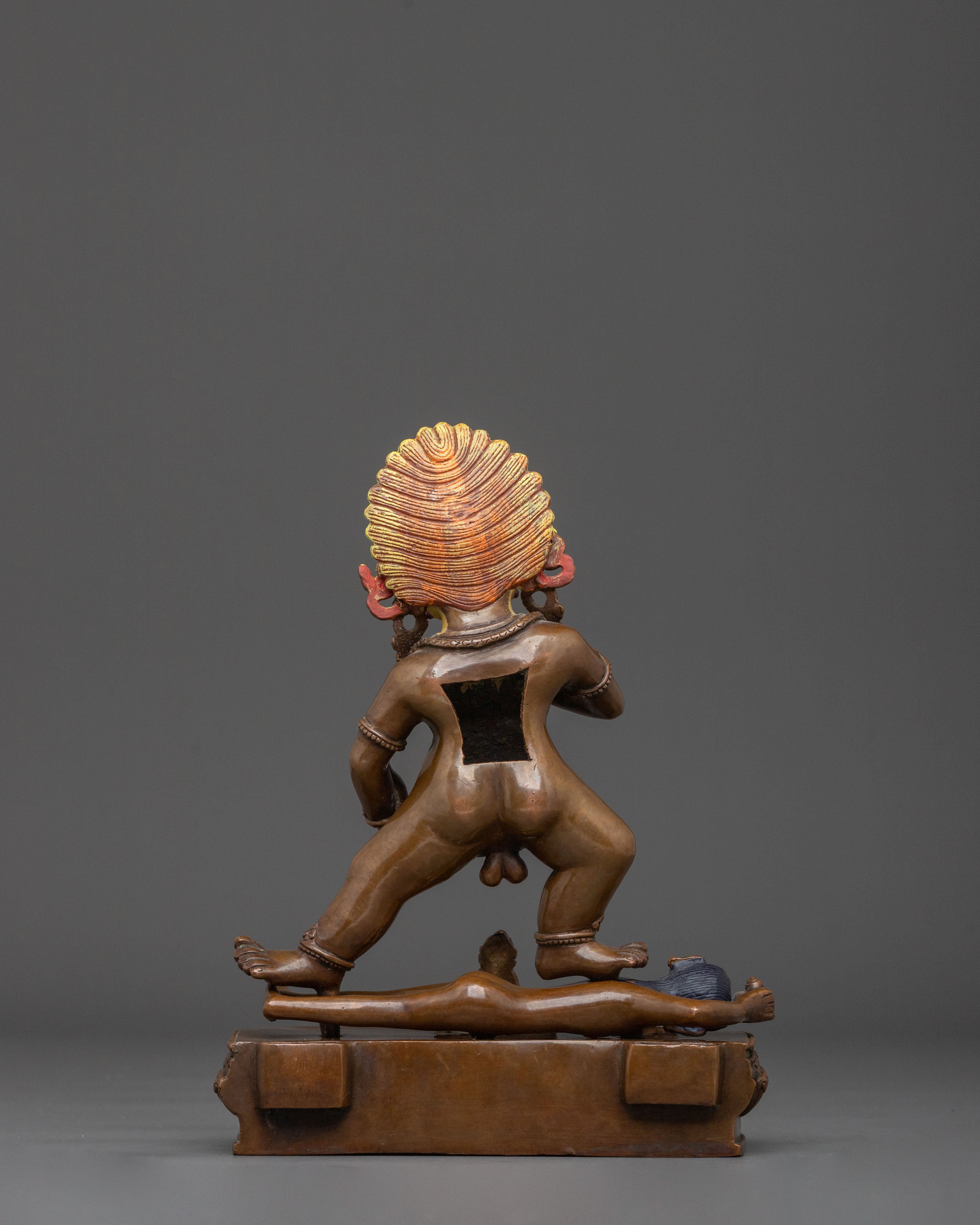 Black Dzambhala Statue: Oxidized Copper | Symbol of Wealth