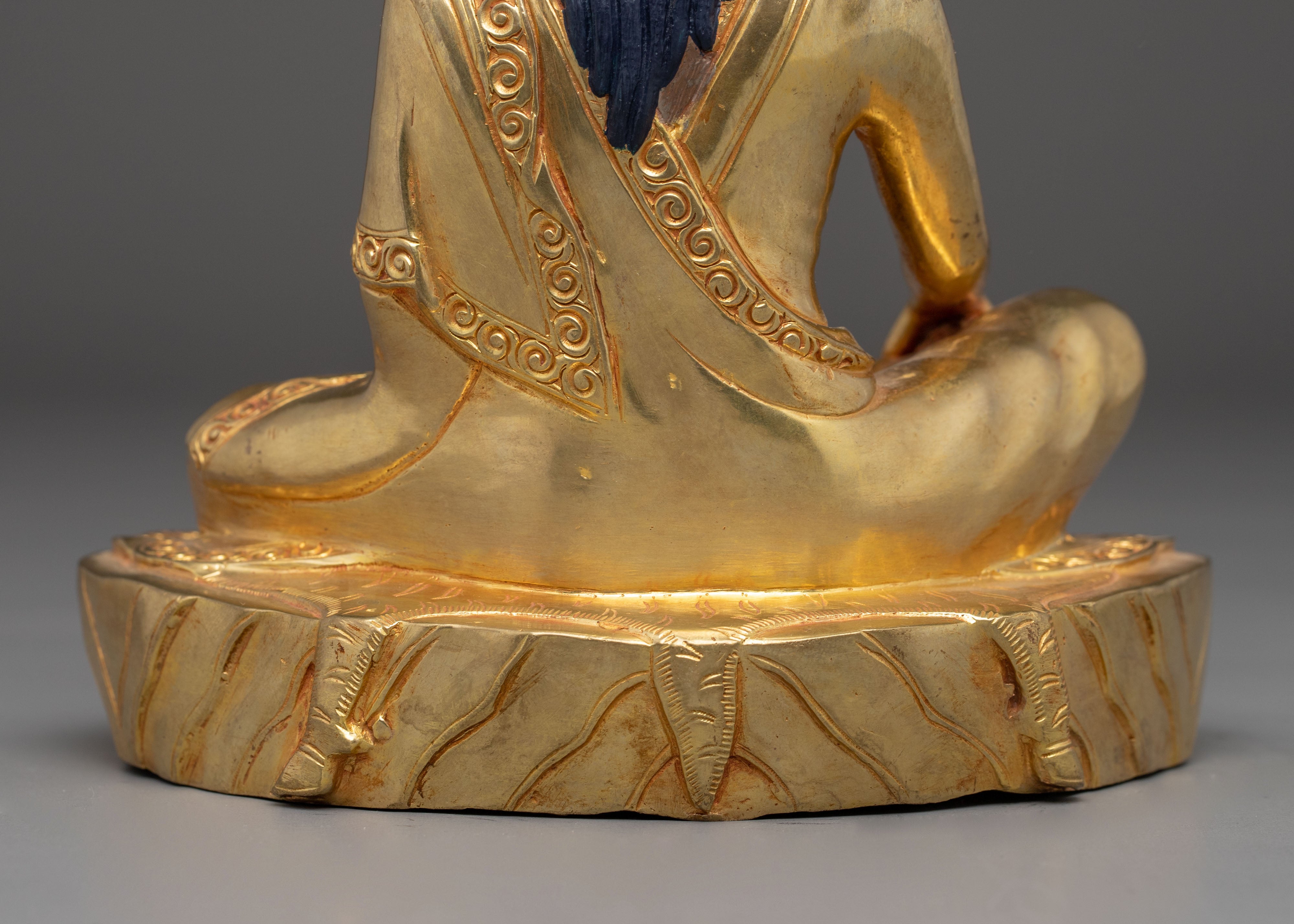 Golden Buddhist Masters Statue Set | Three Enlightened Masters