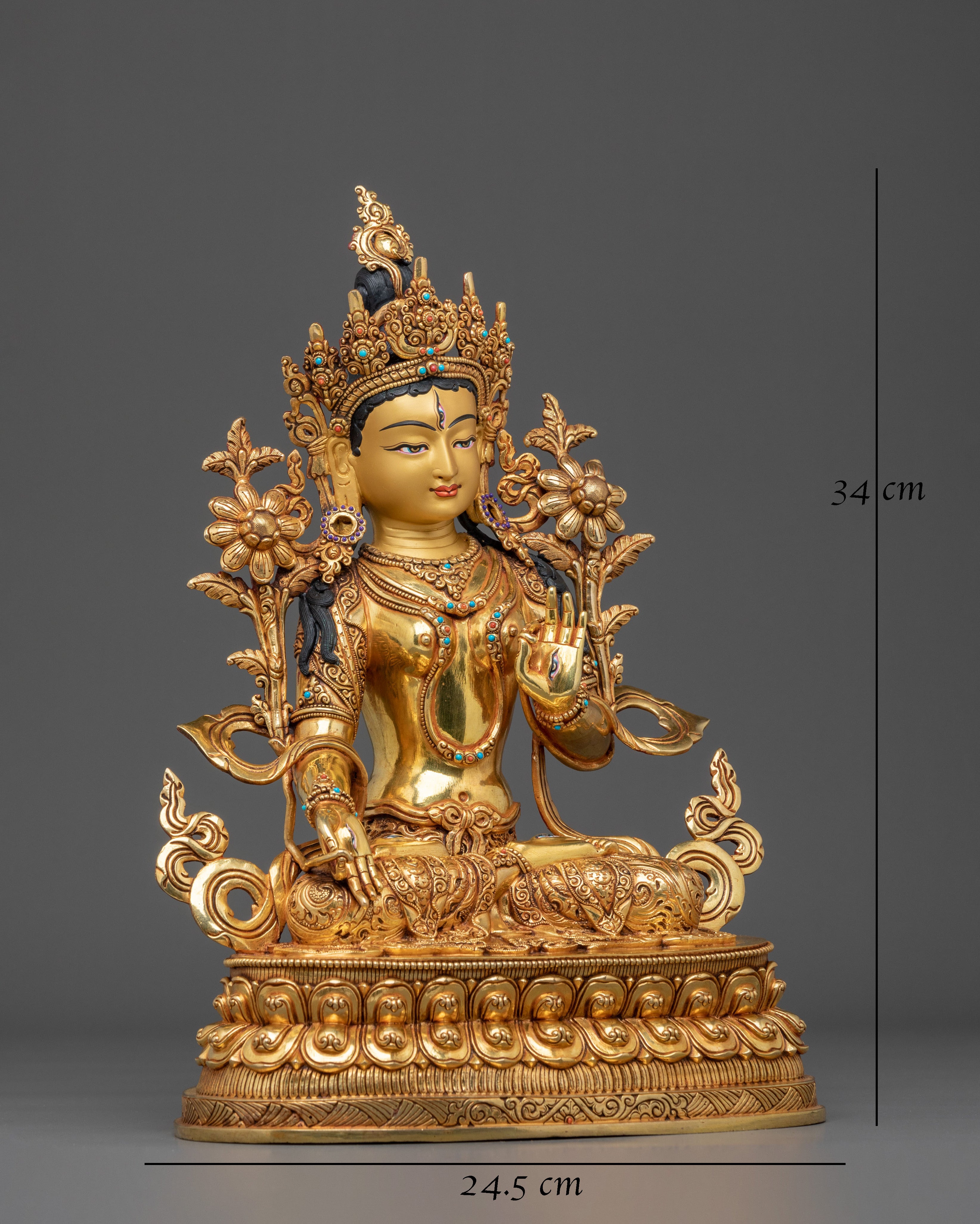 Three Long-Life Deities Statue Set | Tibetan Buddhist Figurine